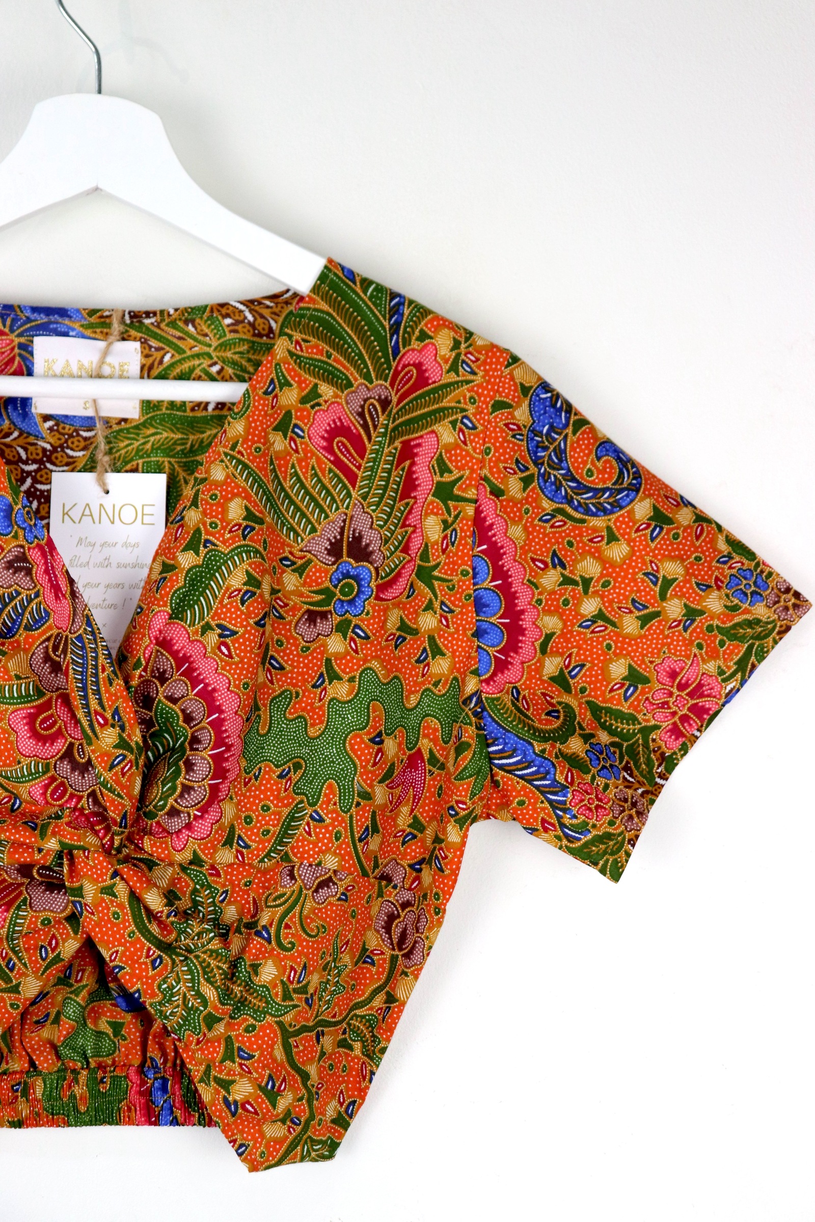 Twisted Front Batik Top - Cosmic Nectar