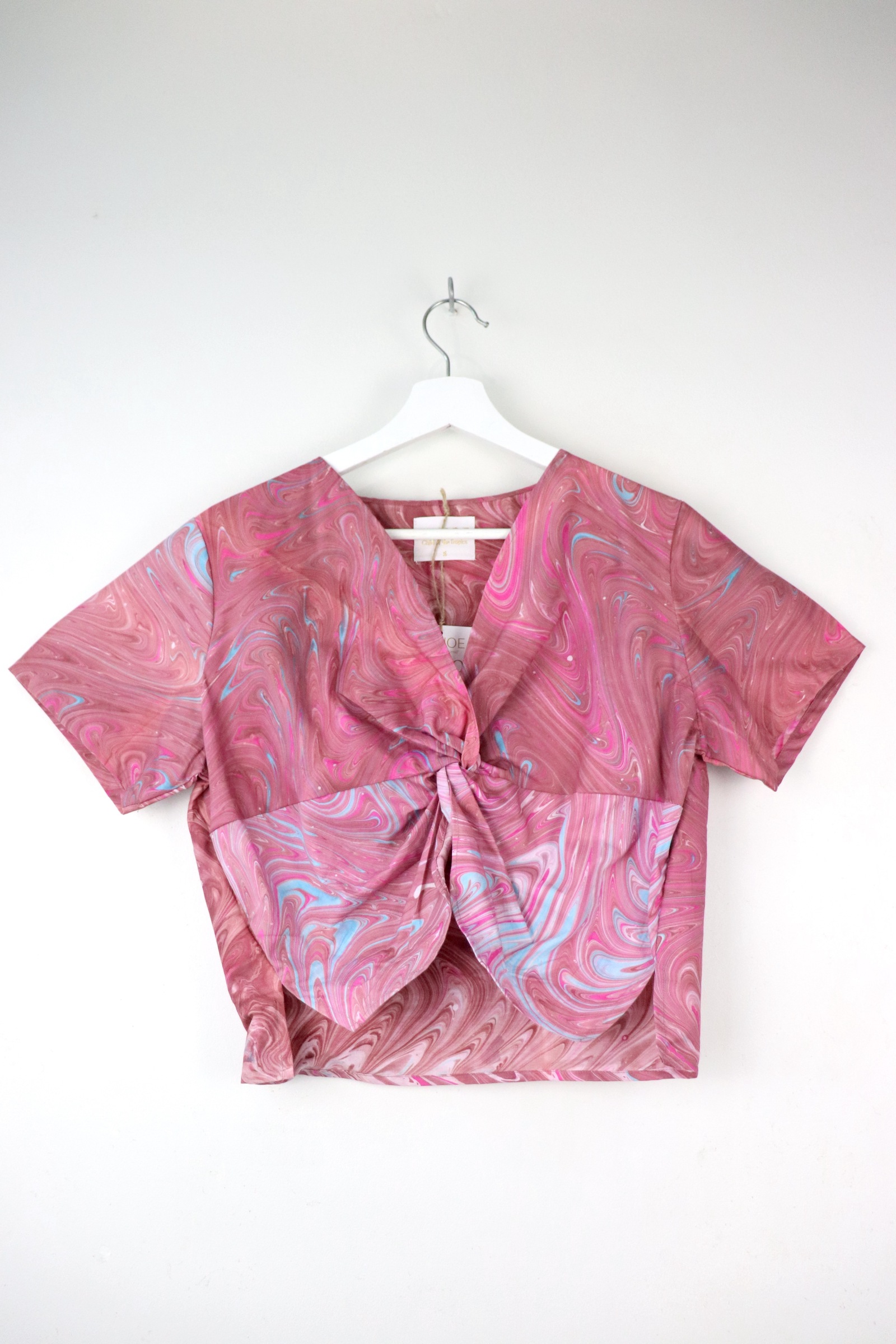 Twisted Front Top w/ Side Slits - Berry Bliss [ HandMarbled ]