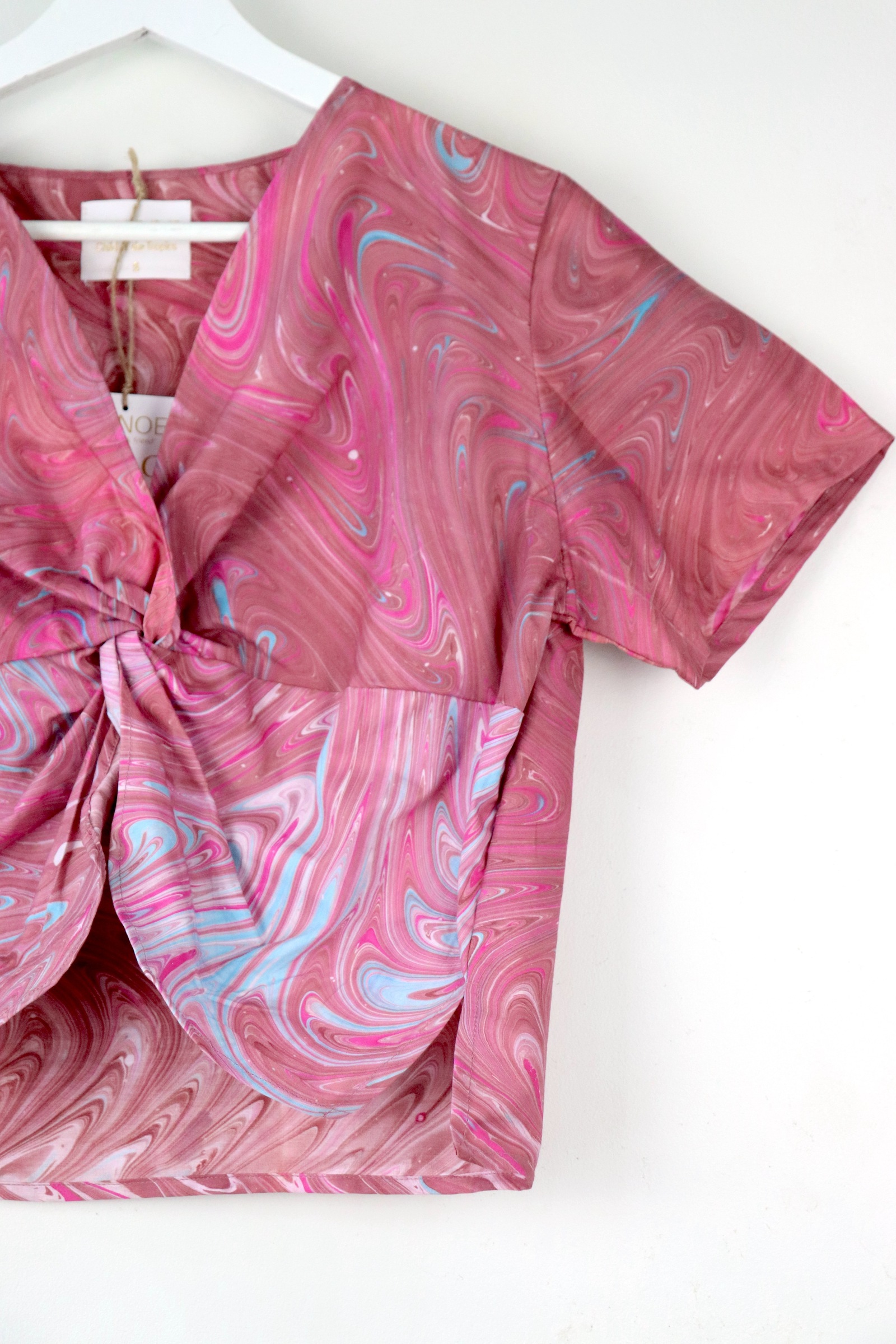 Twisted Front Top w/ Side Slits - Berry Bliss [ HandMarbled ]