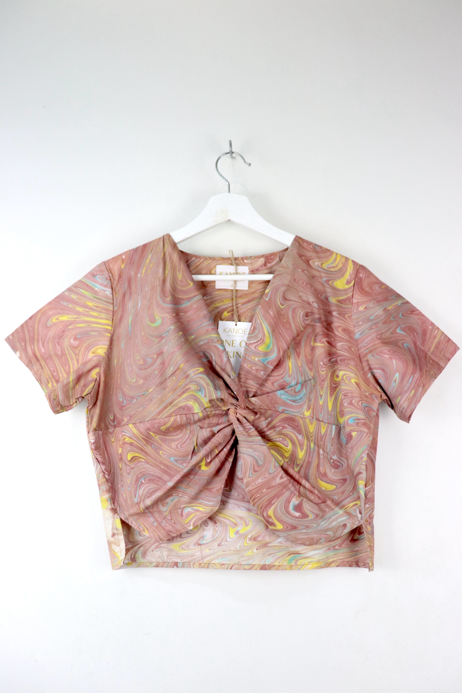 Twisted Front Top w/ Side Slits - Jupiter Zest [ HandMarbled ]
