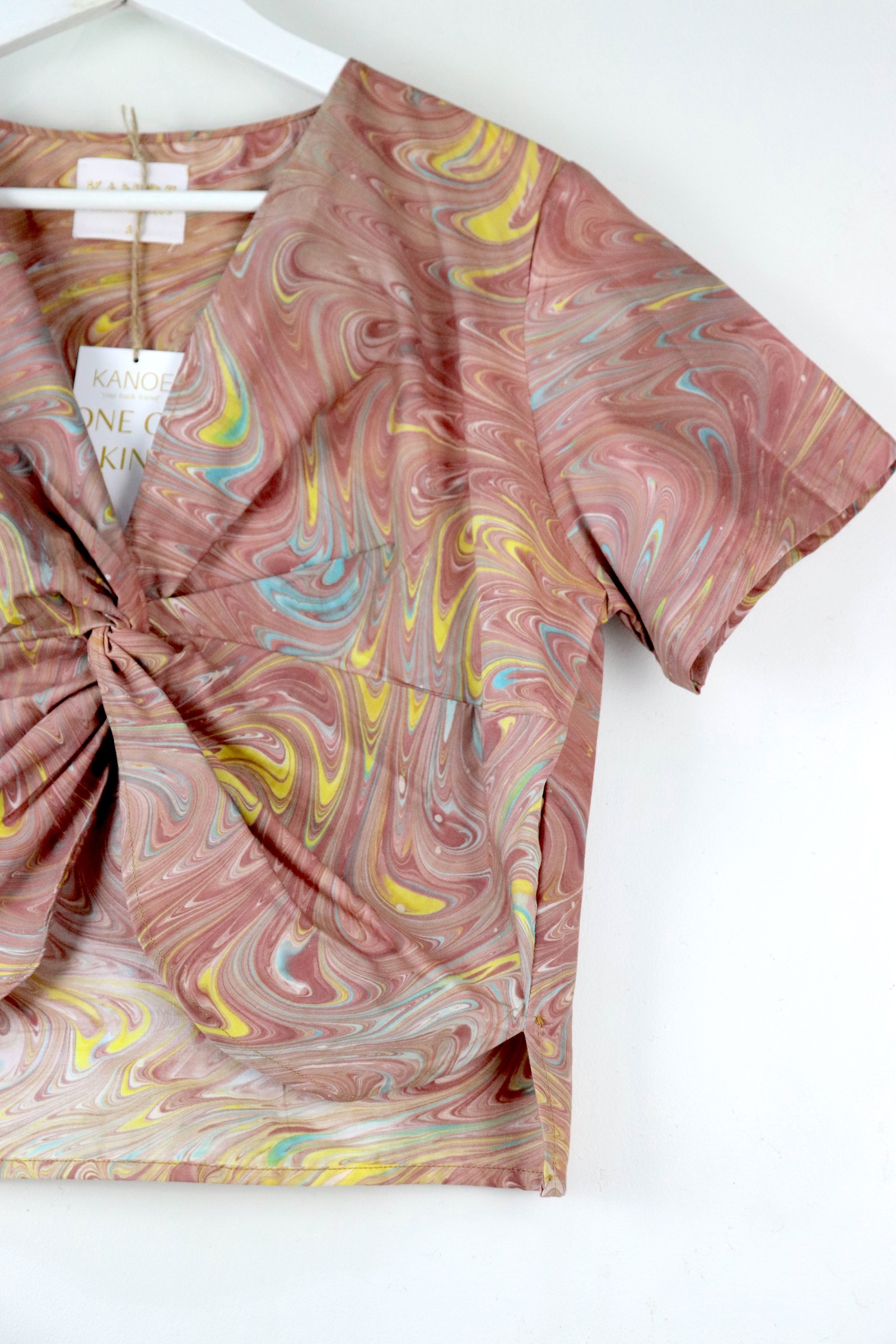 Twisted Front Top w/ Side Slits - Jupiter Zest [ HandMarbled ]