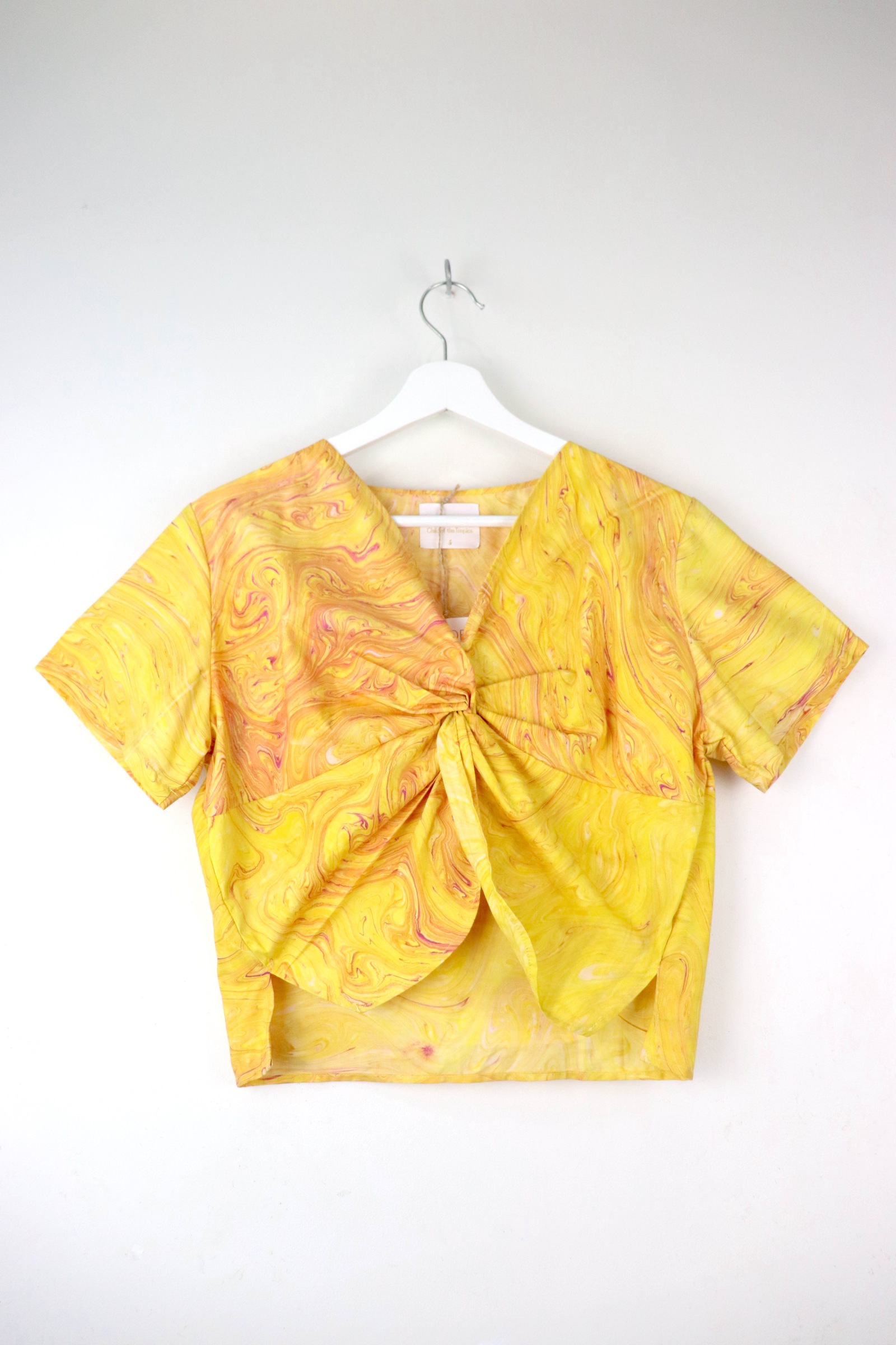 Twisted Front Top w/ Side Slits - Citrus Mist [ HandMarbled ]