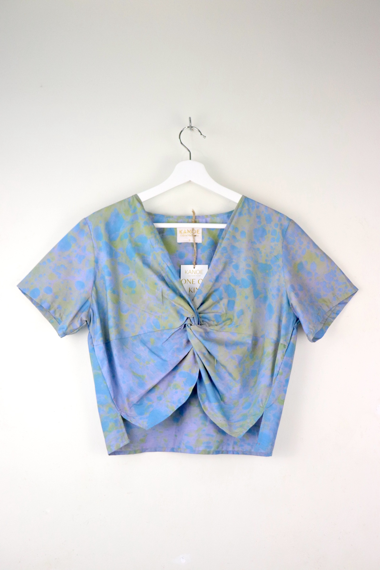 Twisted Front Top w/ Side Slits - Blueberry Delight [ HandMarbled ]