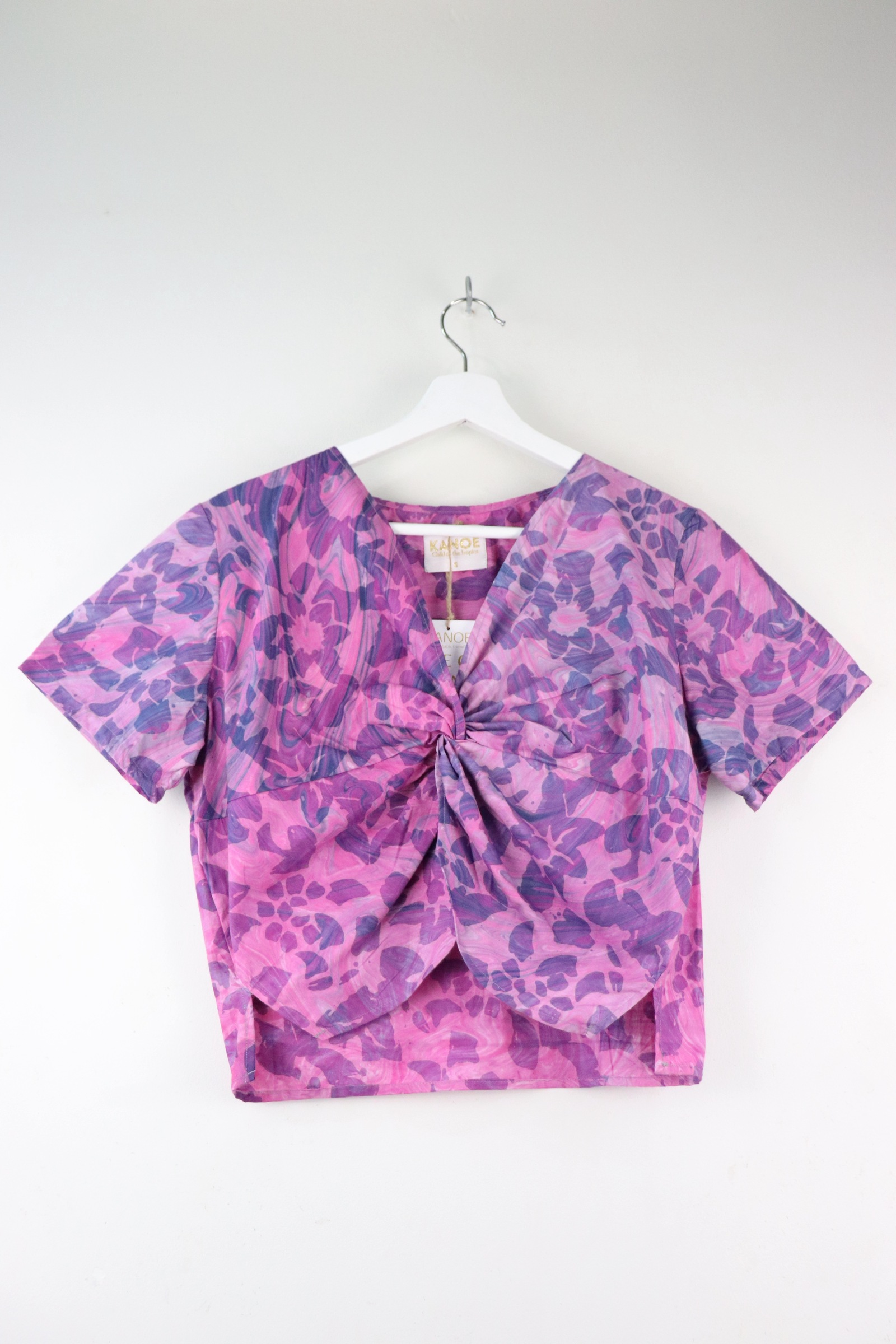 Twisted Front Top w/ Side Slits - Grape Gelato [ HandMarbled ]