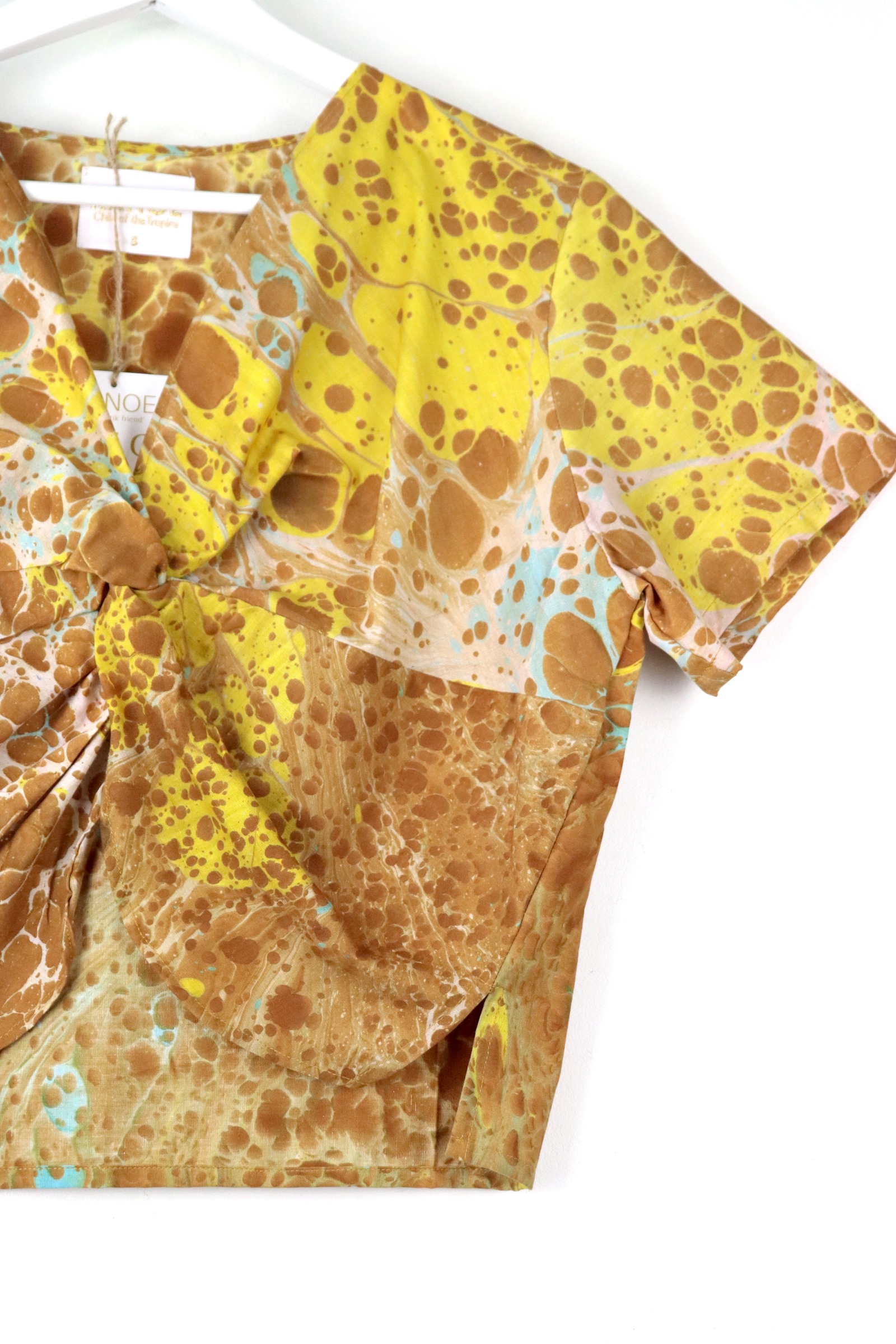 Twisted Front Top w/ Side Slits - Lemon Sizzle [ HandMarbled ]