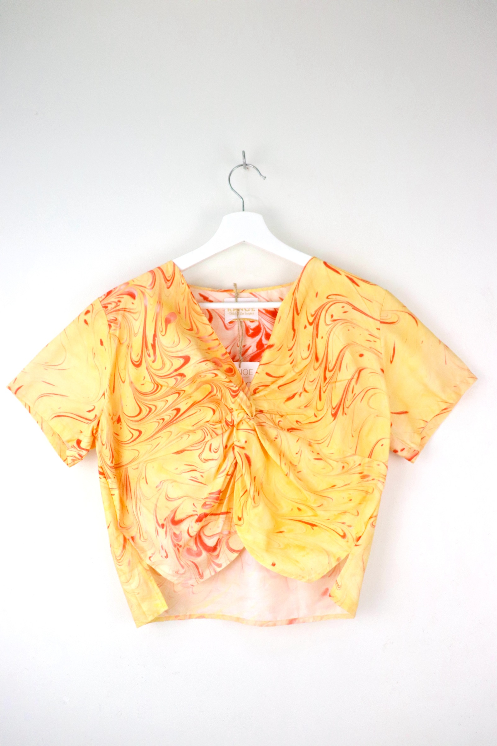 Twisted Front Top w/ Side Slits - Tangy Twist [ HandMarbled ]