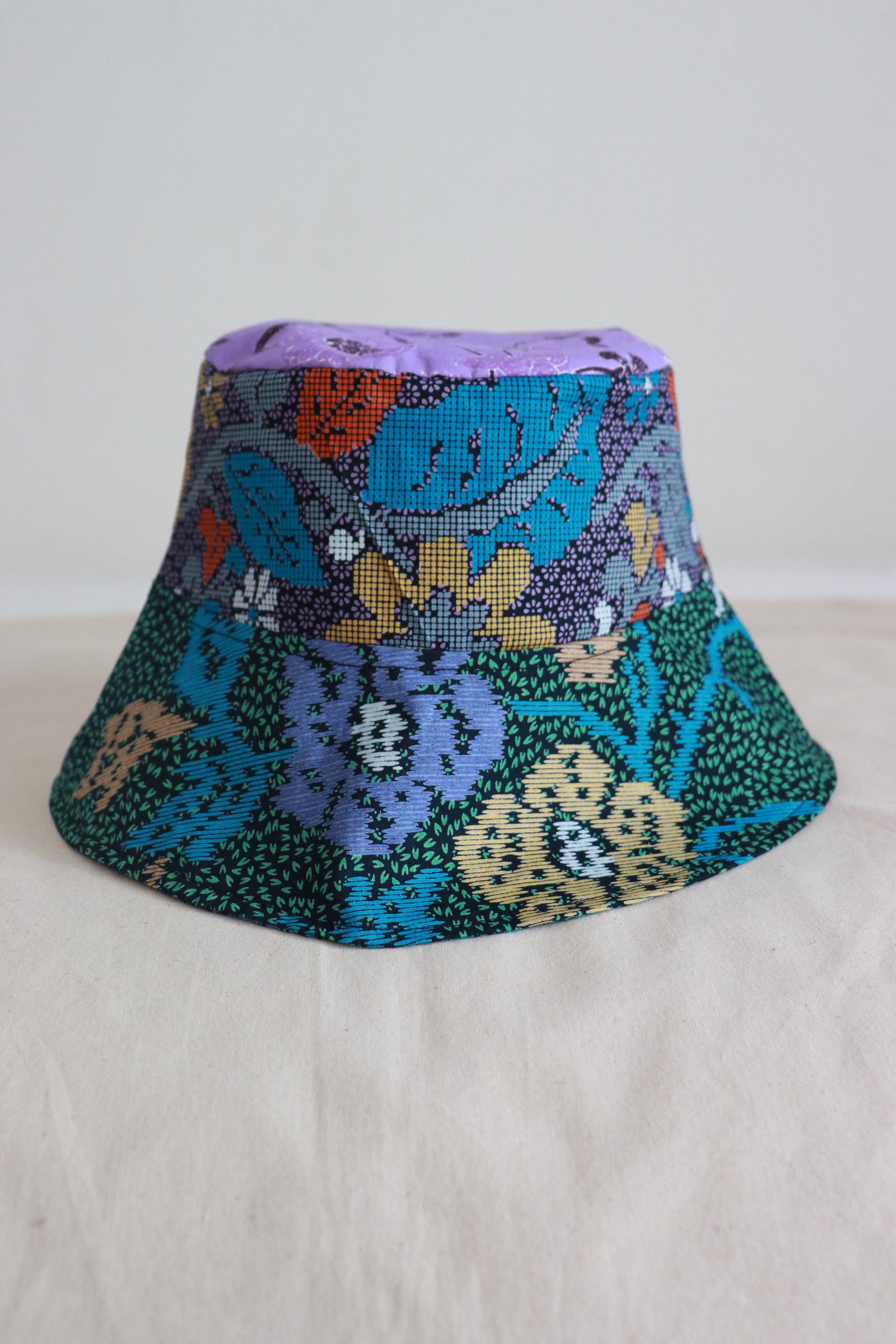 Patchwork Batik Bucket Hat Wide Brim - Nora