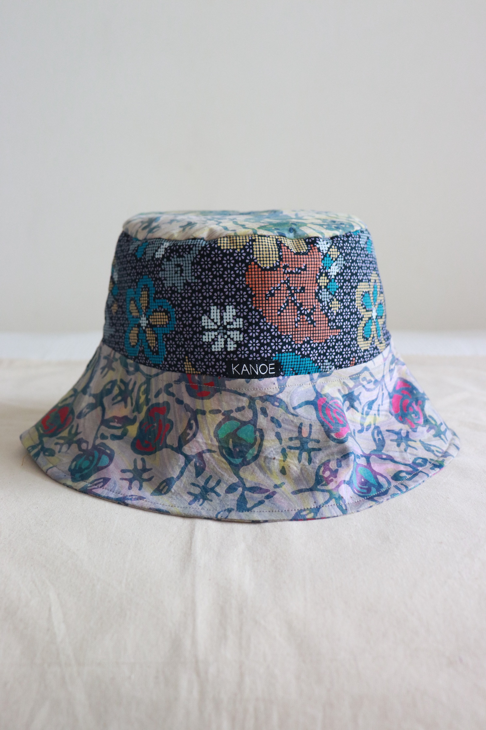 Patchwork Batik Bucket Hat Wide Brim - June