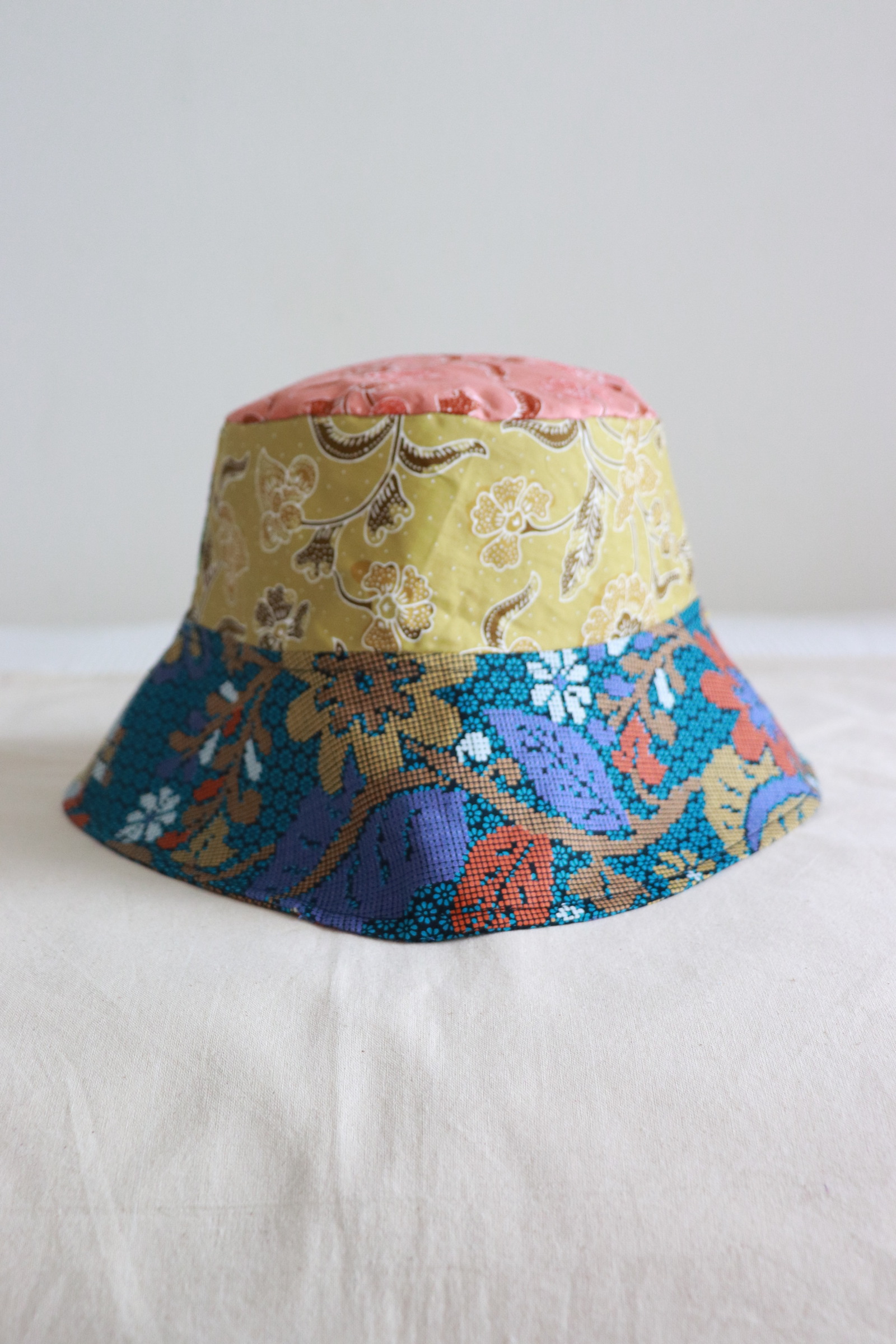 Patchwork Batik Bucket Hat Wide Brim - Marcella
