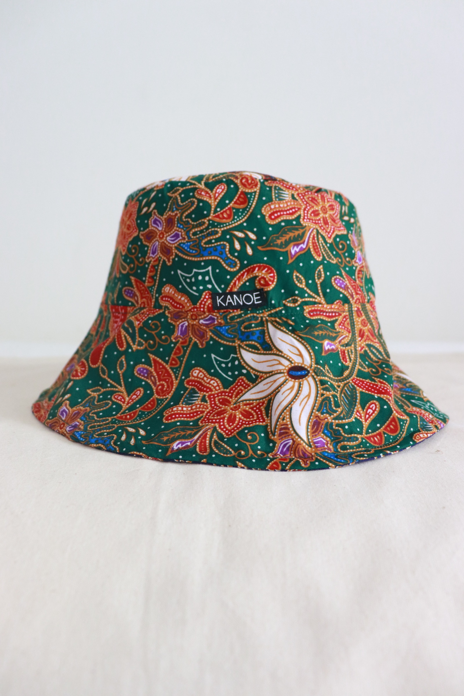 Reversible Batik Bucket Hat  - Serenity [Wide Brim]