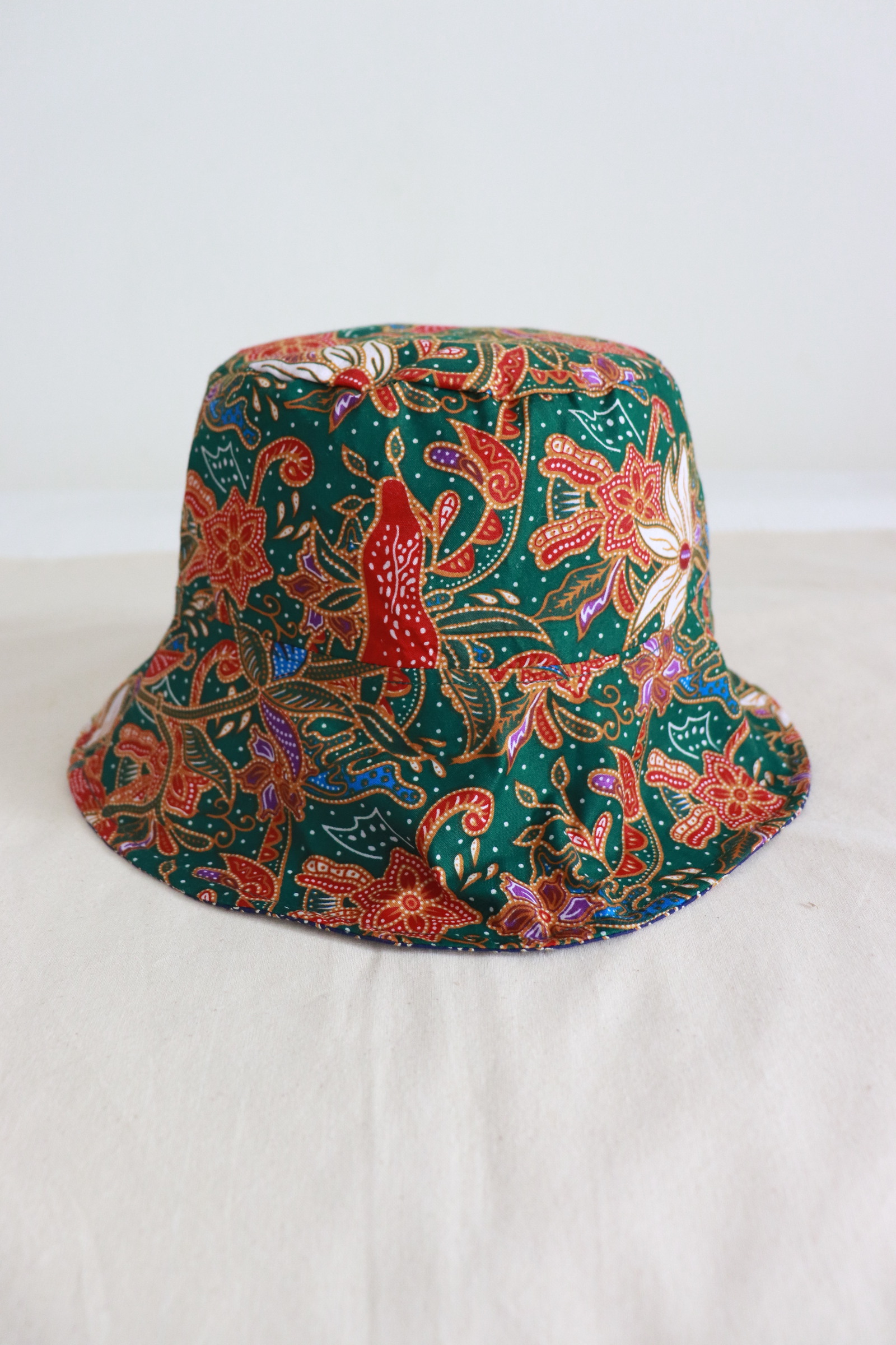 Reversible Batik Bucket Hat  - Serenity [Wide Brim]