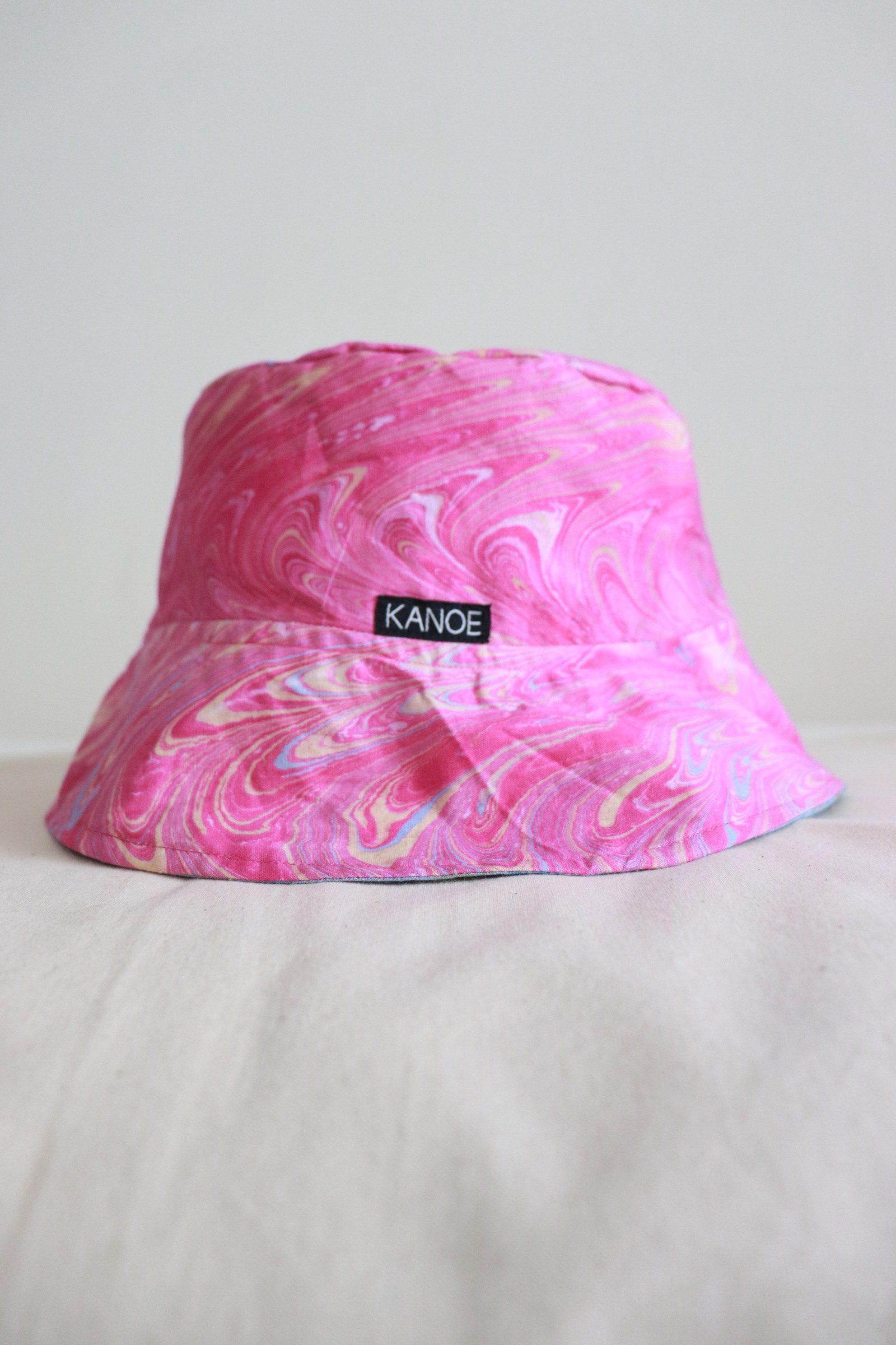 Reversible Batik Bucket Hat Short Brim - Aurora [ Hand Marbled ]