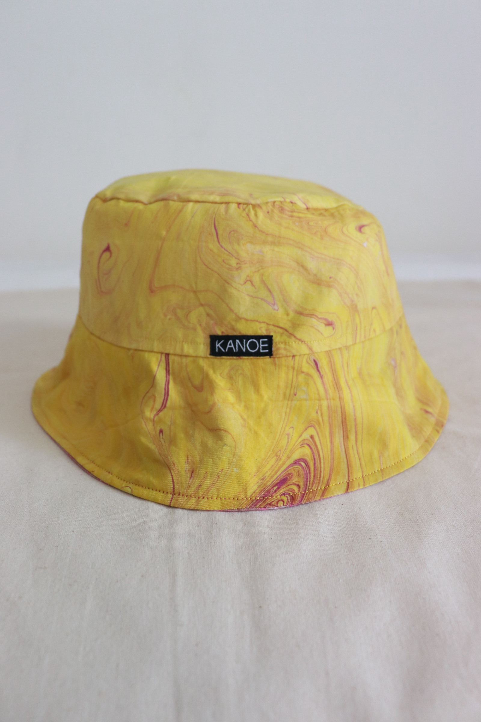 Reversible Batik Bucket Hat Short Brim - Lyra [ Hand Marbled ]