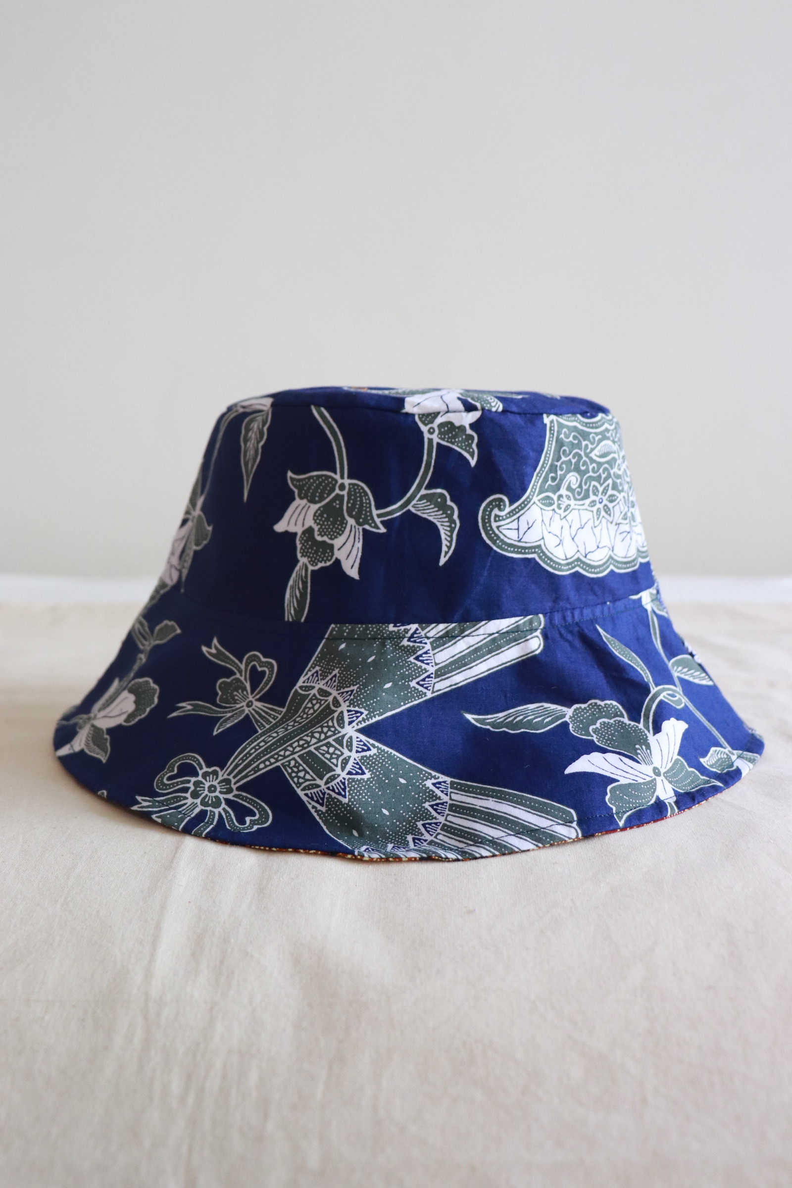 Reversible Batik Bucket Hat  - Skylar [Wide Brim]