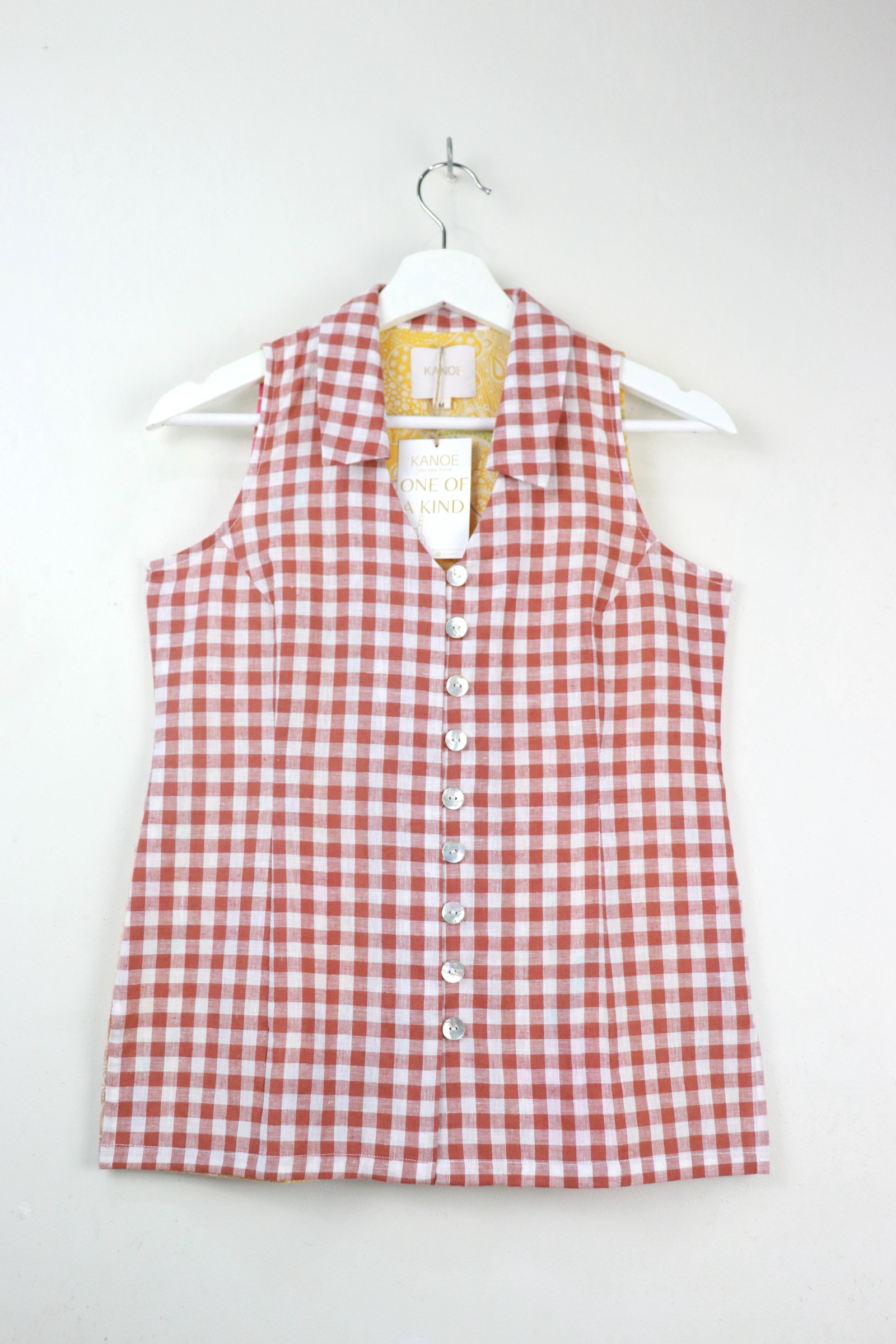 The Classic Gingham Batik Top - Annette [ M ]