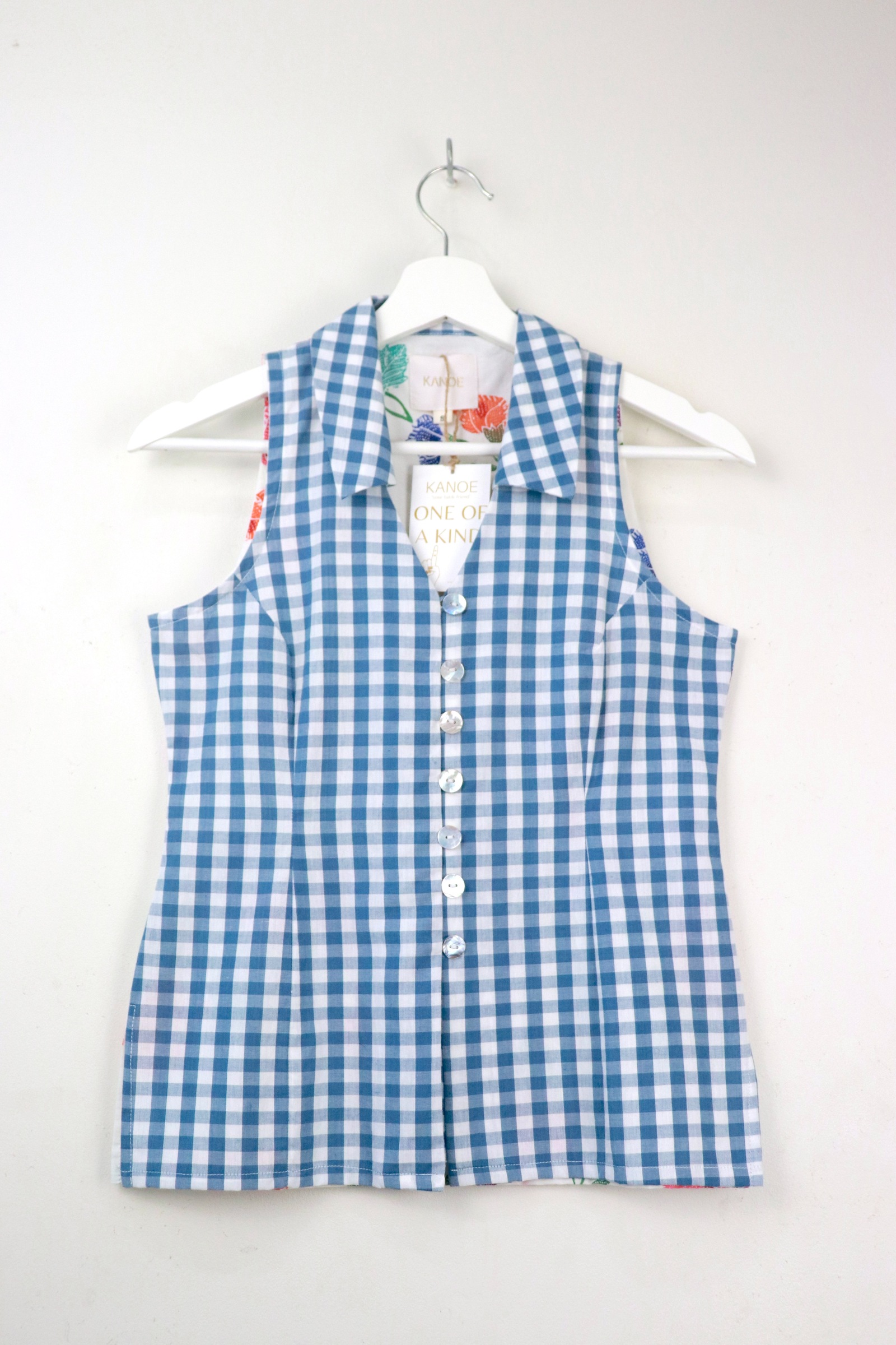The Classic Gingham Batik Top - Jackie