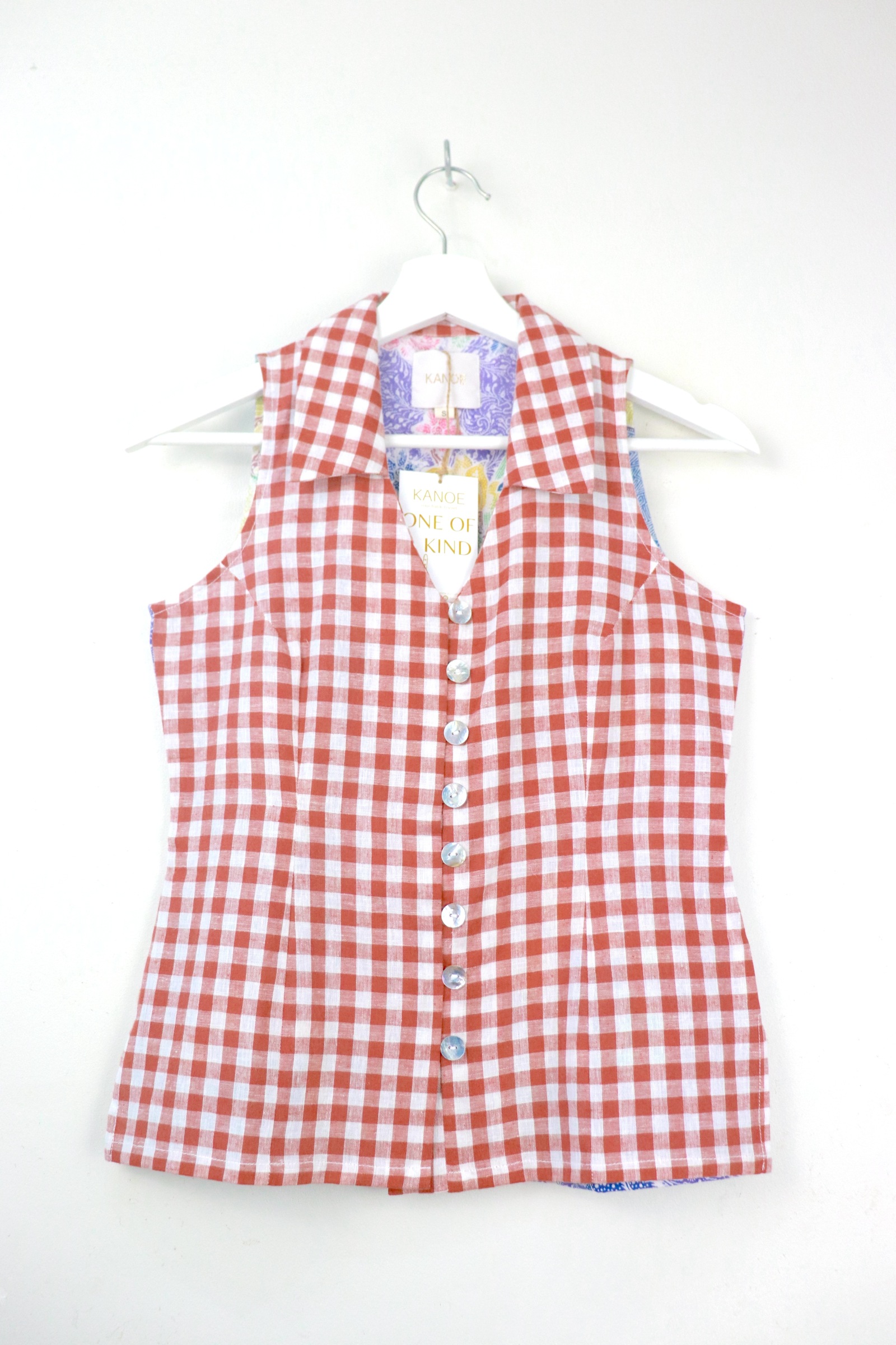 The Classic Gingham Batik Top - Bonnie [ S ]