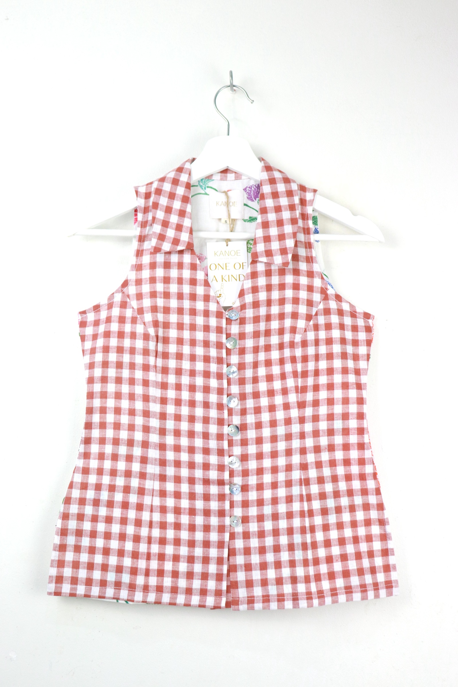 The Classic Gingham Batik Top - Diana
