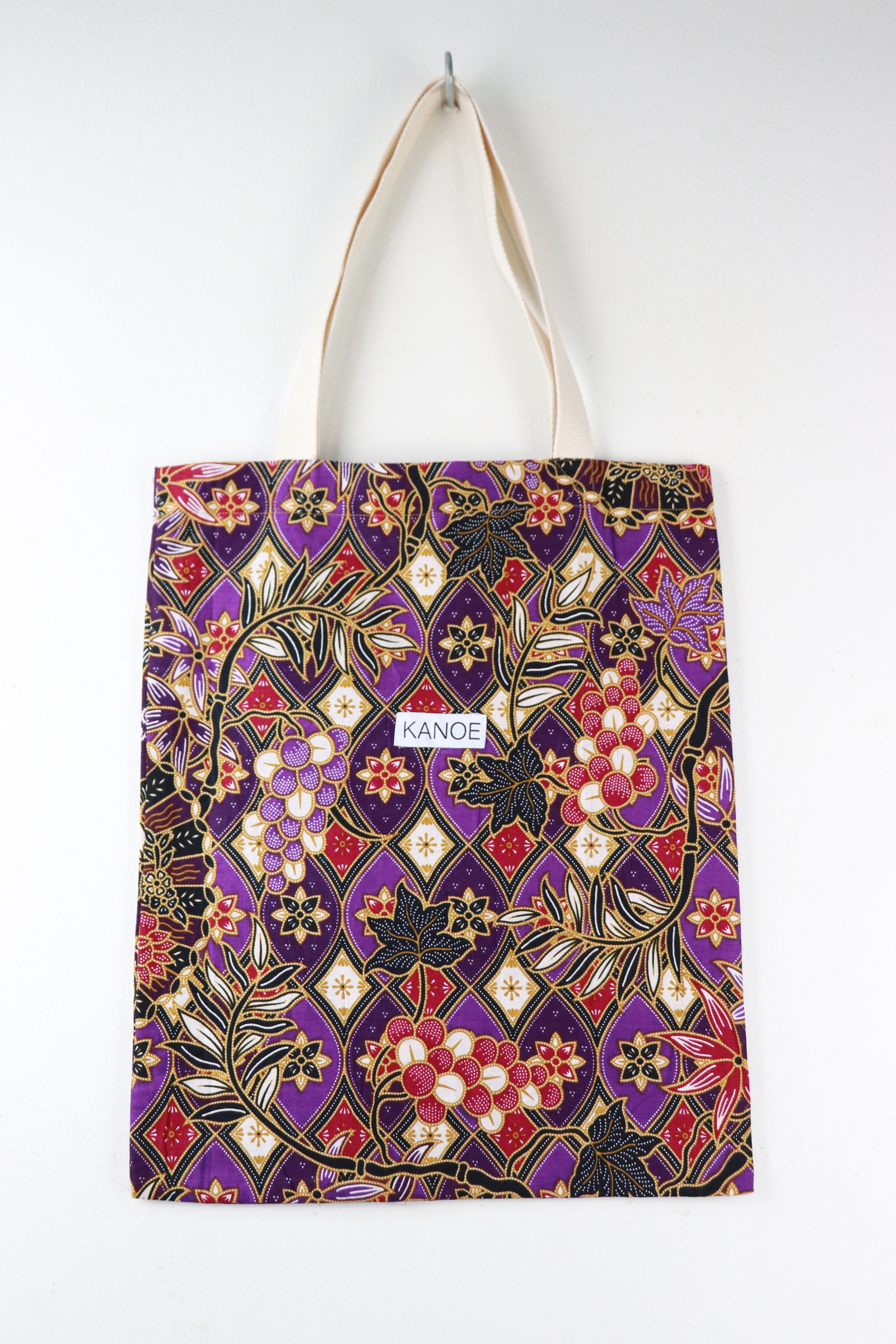 Batik Tote Bag - Mid Evolet