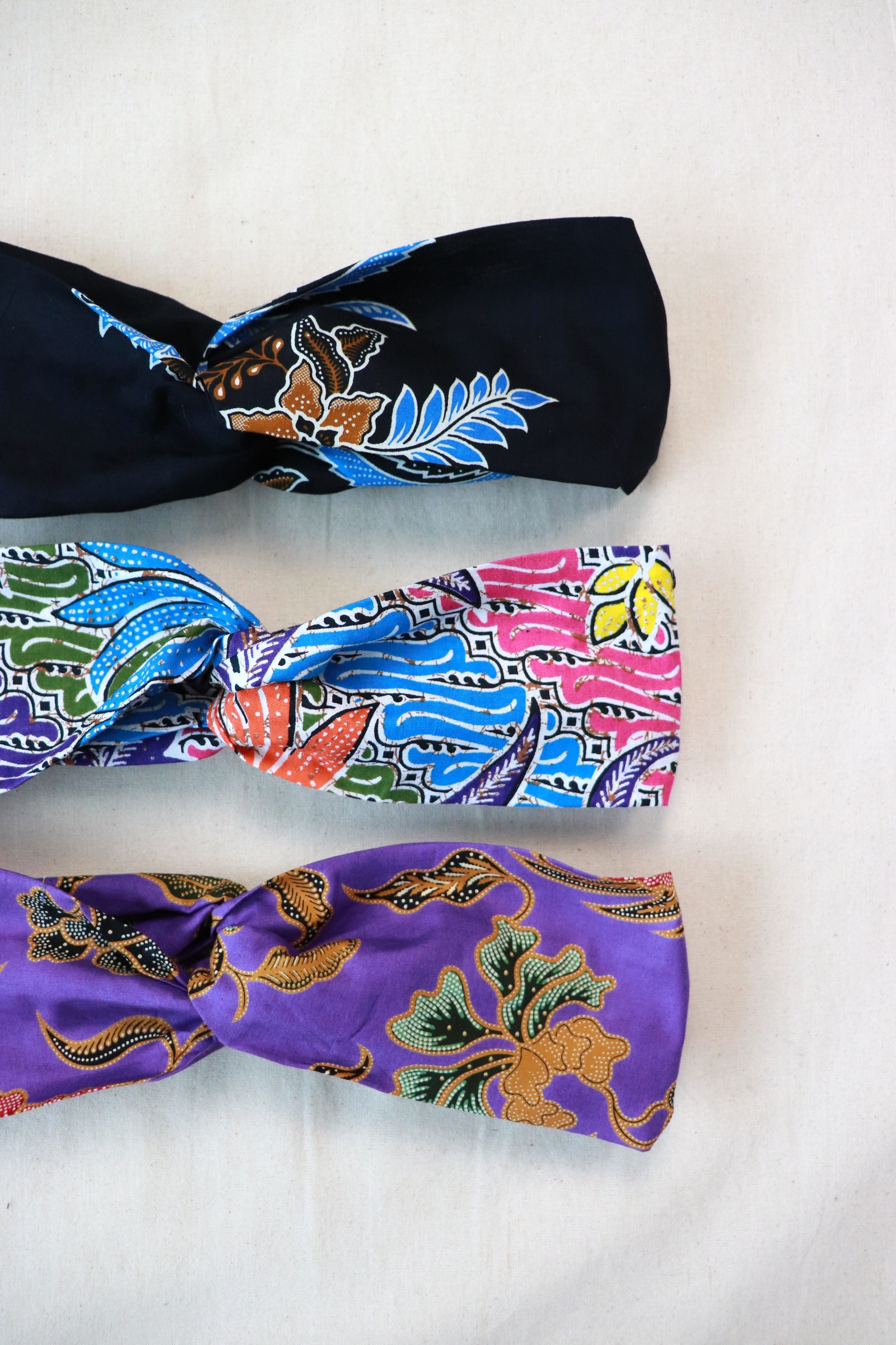Crossover Batik Headbands [Set of 3] - Aimee
