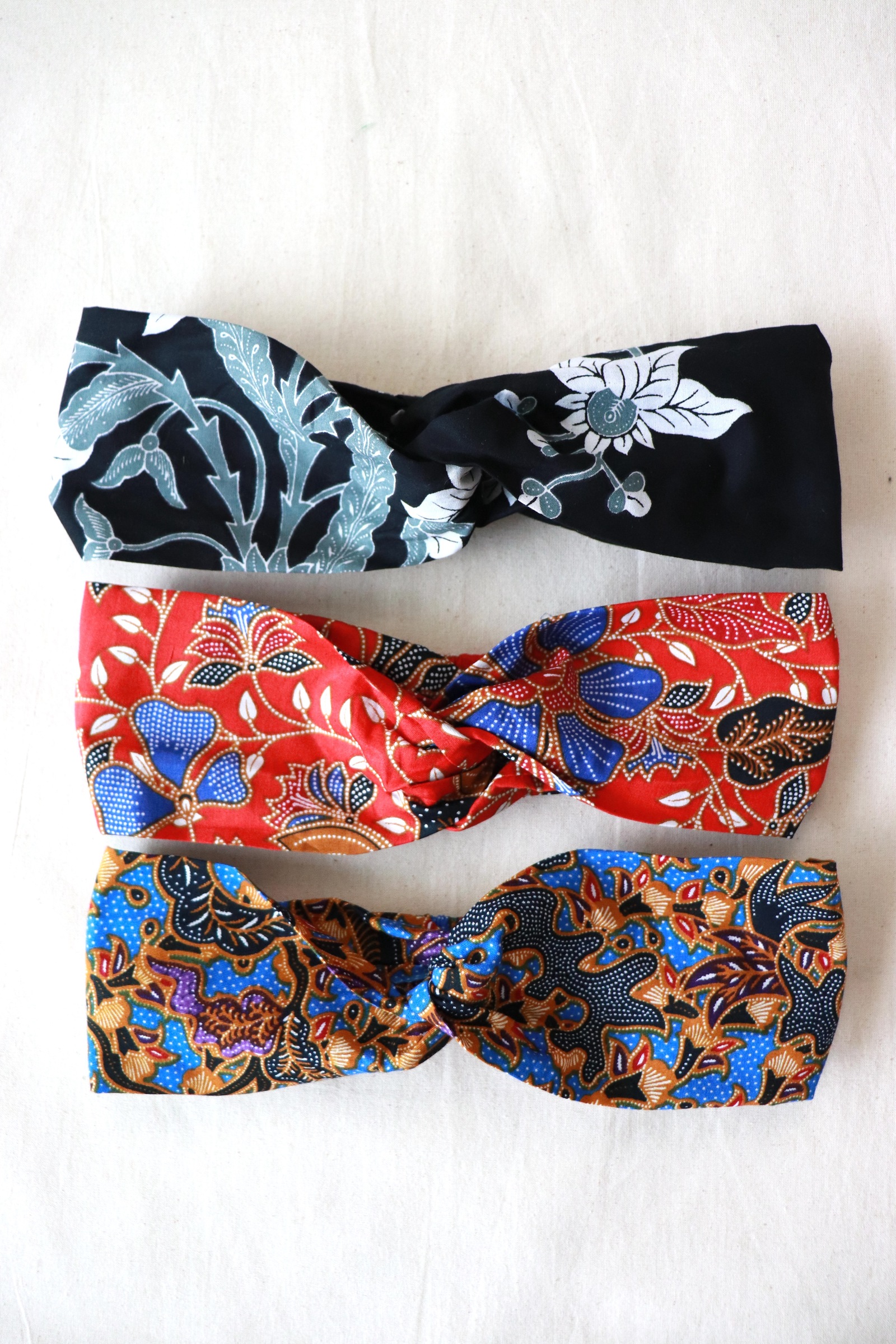 Crossover Batik Headbands [Set of 3] - Lia