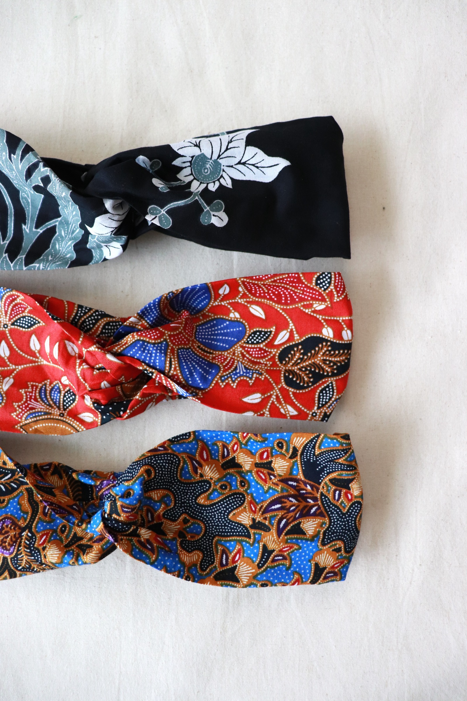Crossover Batik Headbands [Set of 3] - Lia
