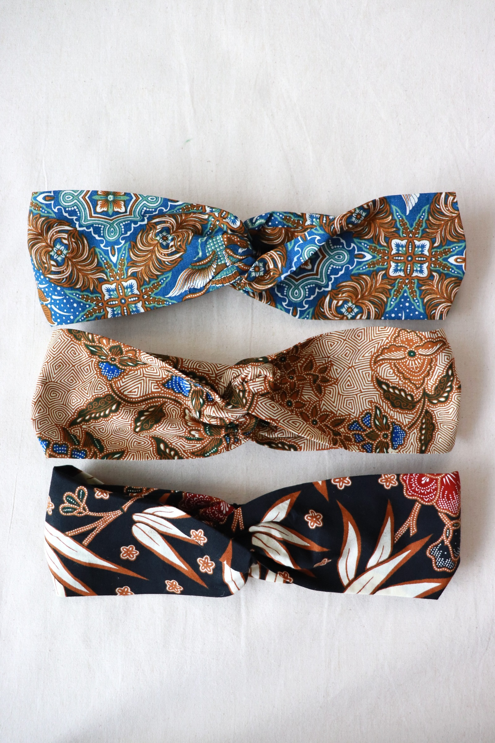 Crossover Batik Headbands [Set of 3] - Nyra