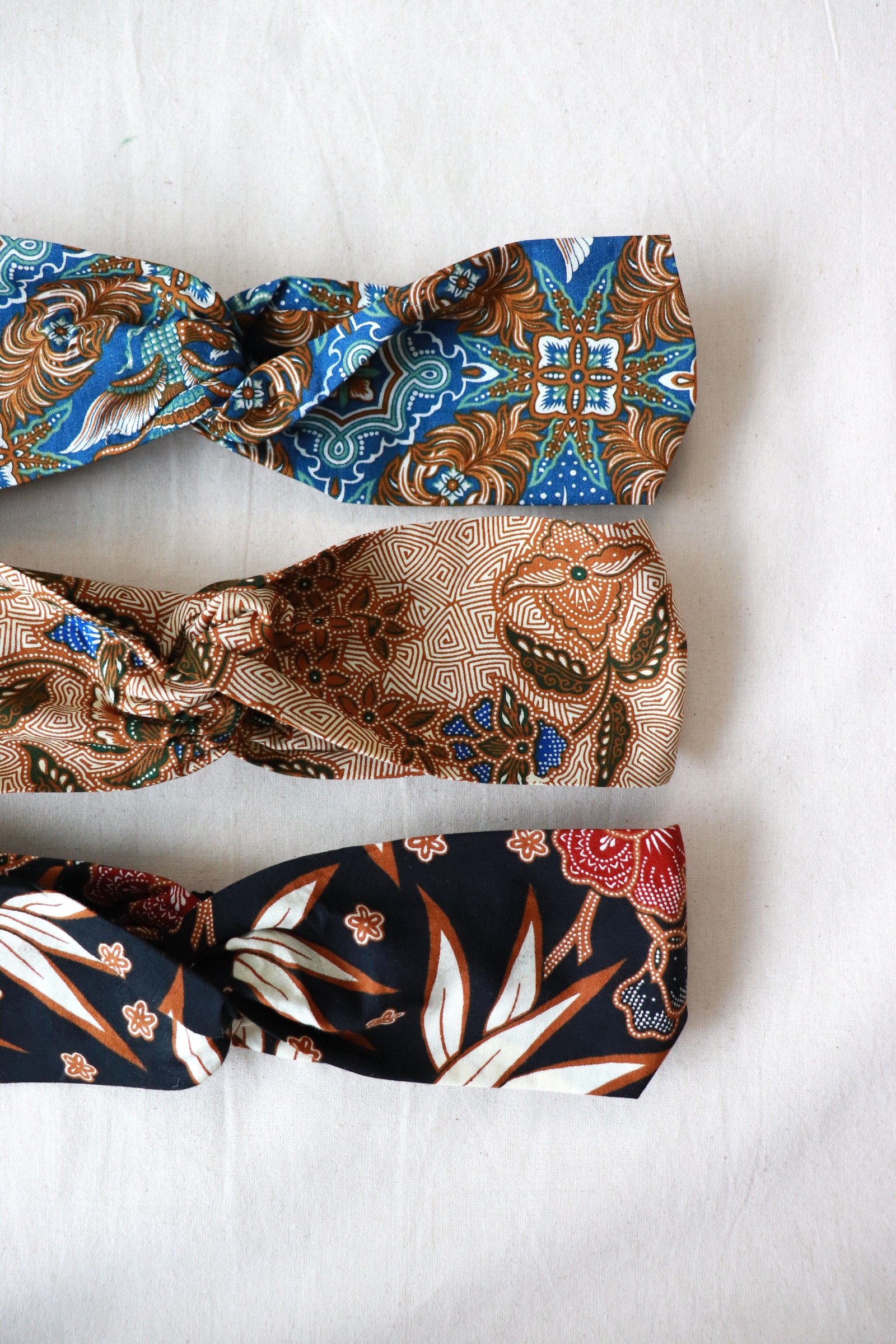 Crossover Batik Headbands [Set of 3] - Nyra