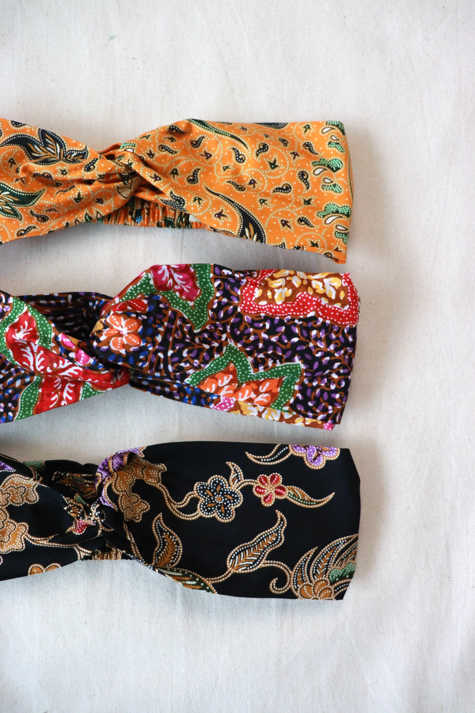 Crossover Batik Headbands [Set of 3] - Nala