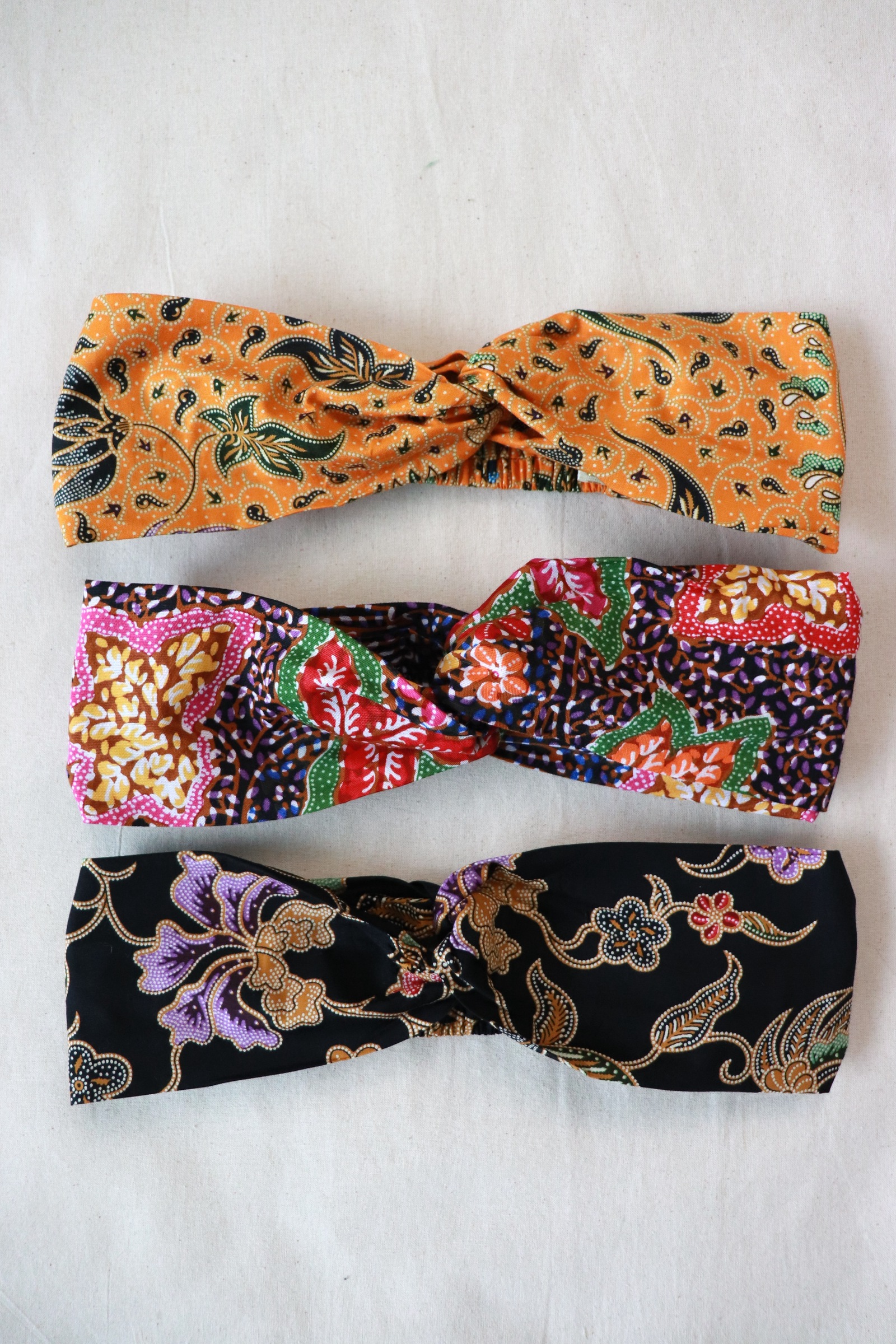 Crossover Batik Headbands [Set of 3] - Nala
