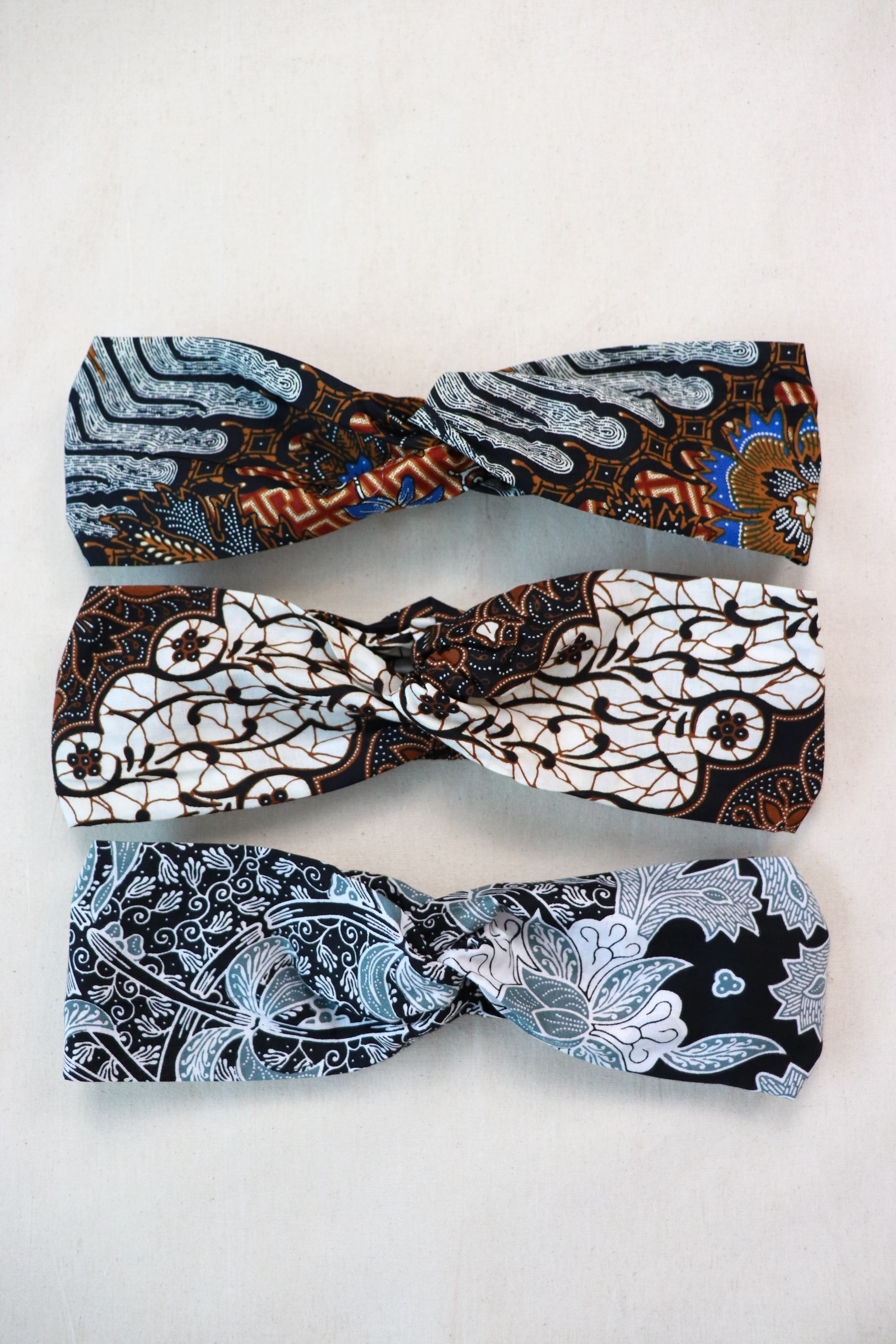 Crossover Batik Headbands [Set of 3] - Bonnie