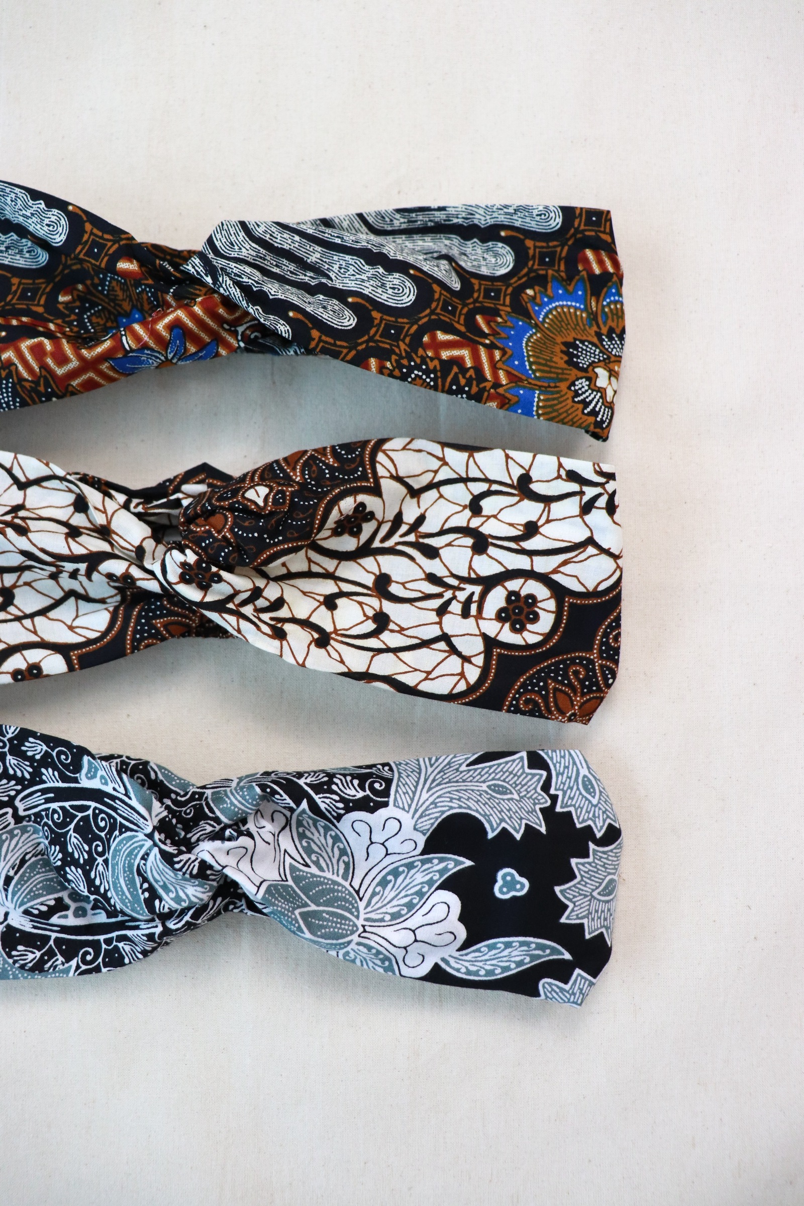 Crossover Batik Headbands [Set of 3] - Bonnie