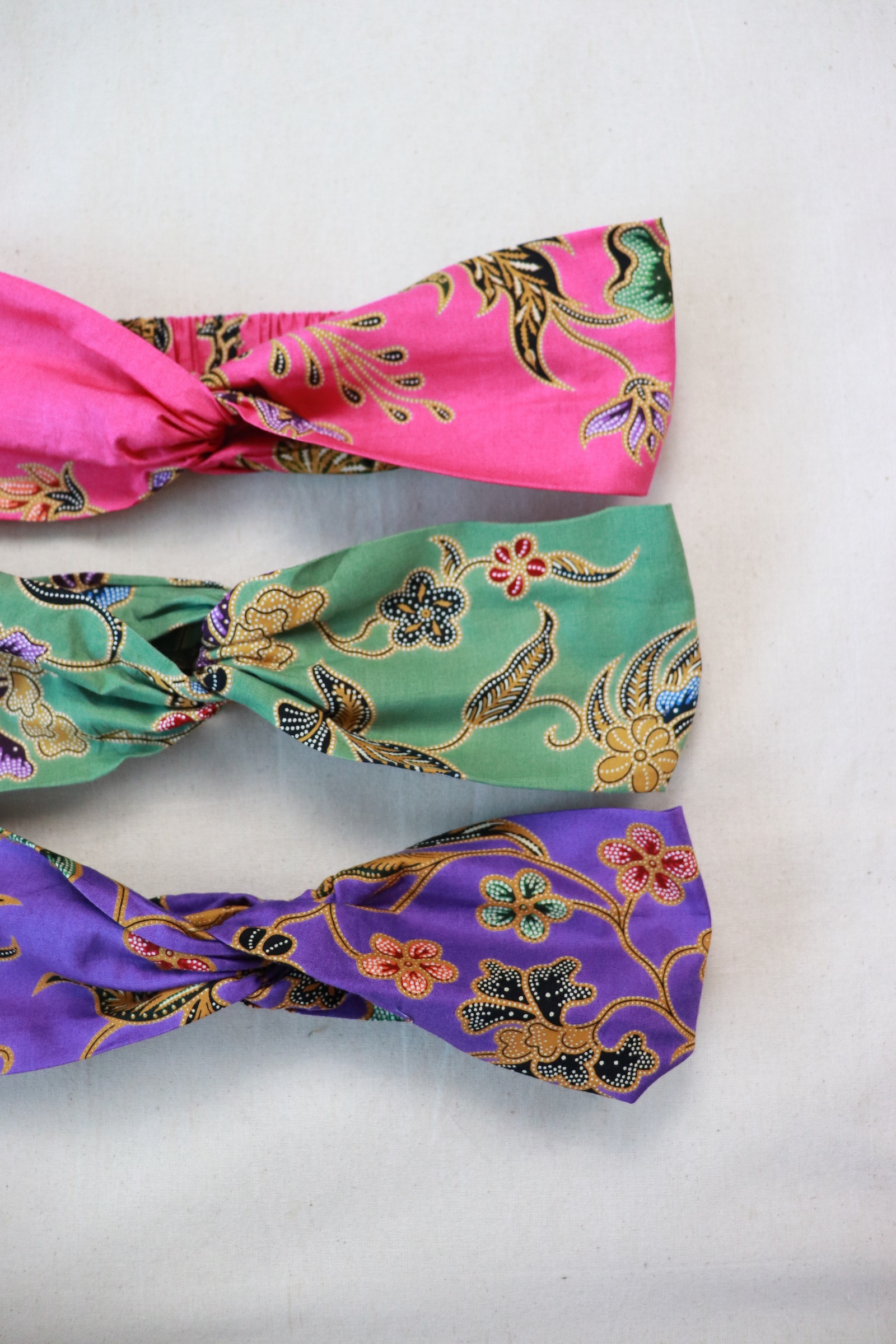 Crossover Batik Headbands [Set of 3] - Loxi