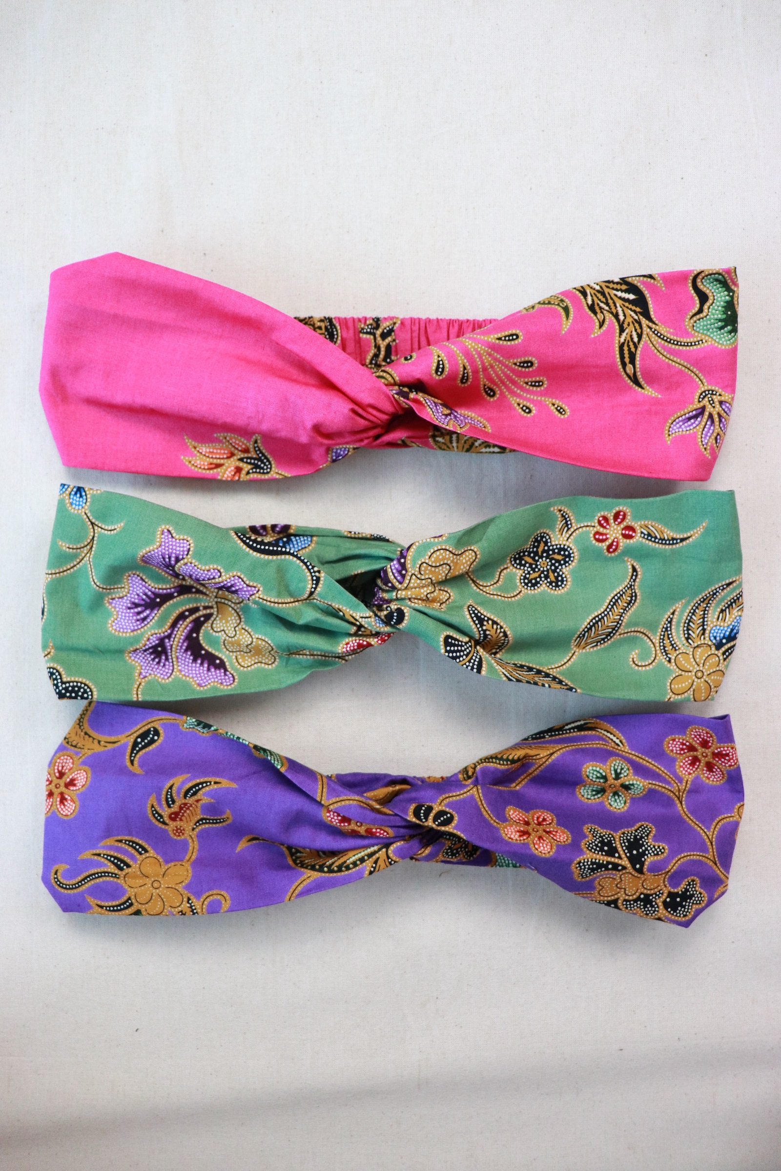 Crossover Batik Headbands [Set of 3] - Loxi