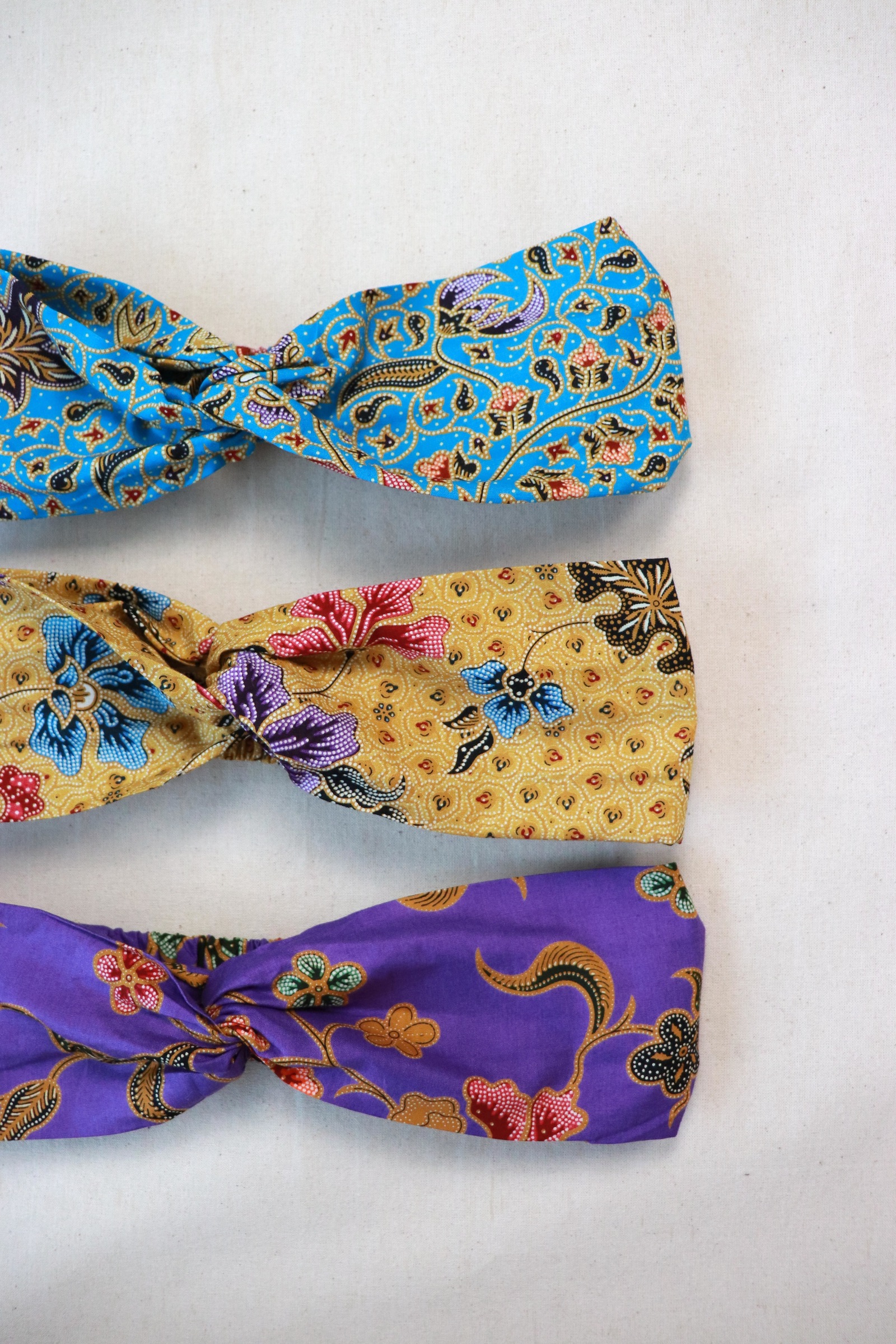 Crossover Batik Headbands [Set of 3] - Arabelle