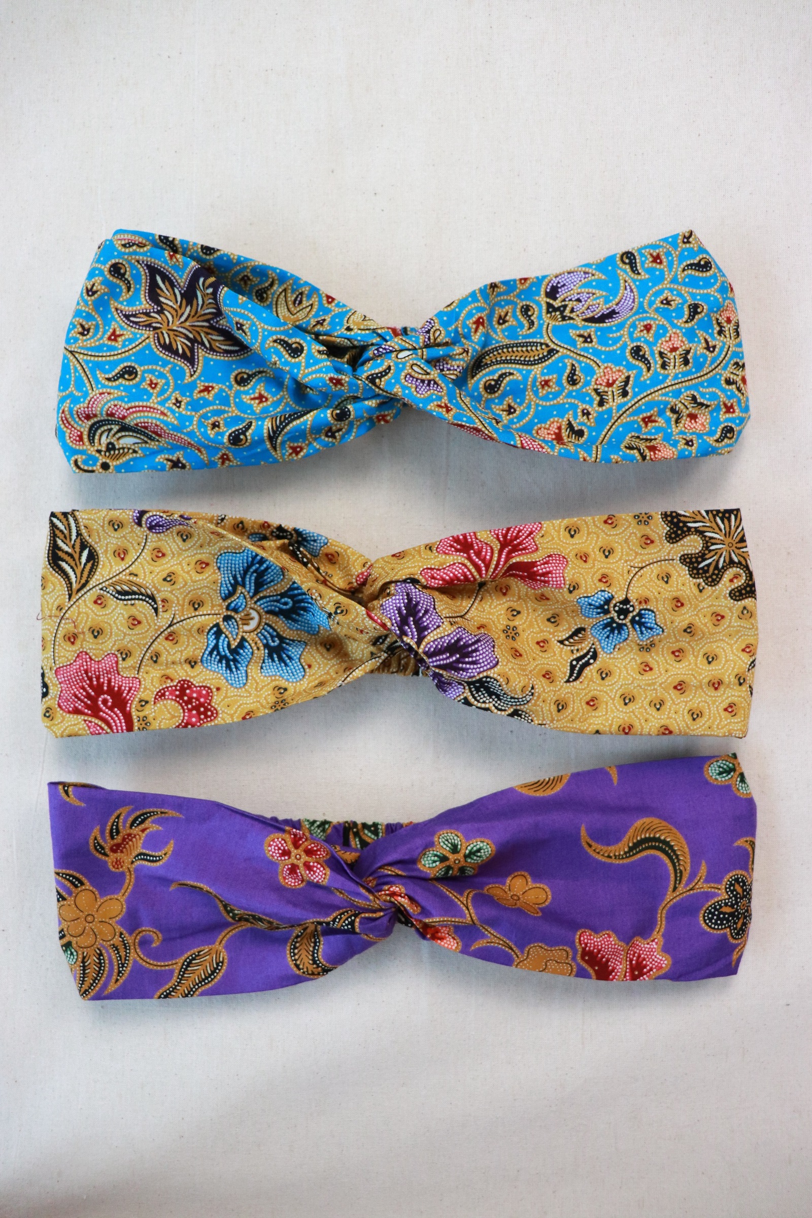 Crossover Batik Headbands [Set of 3] - Arabelle