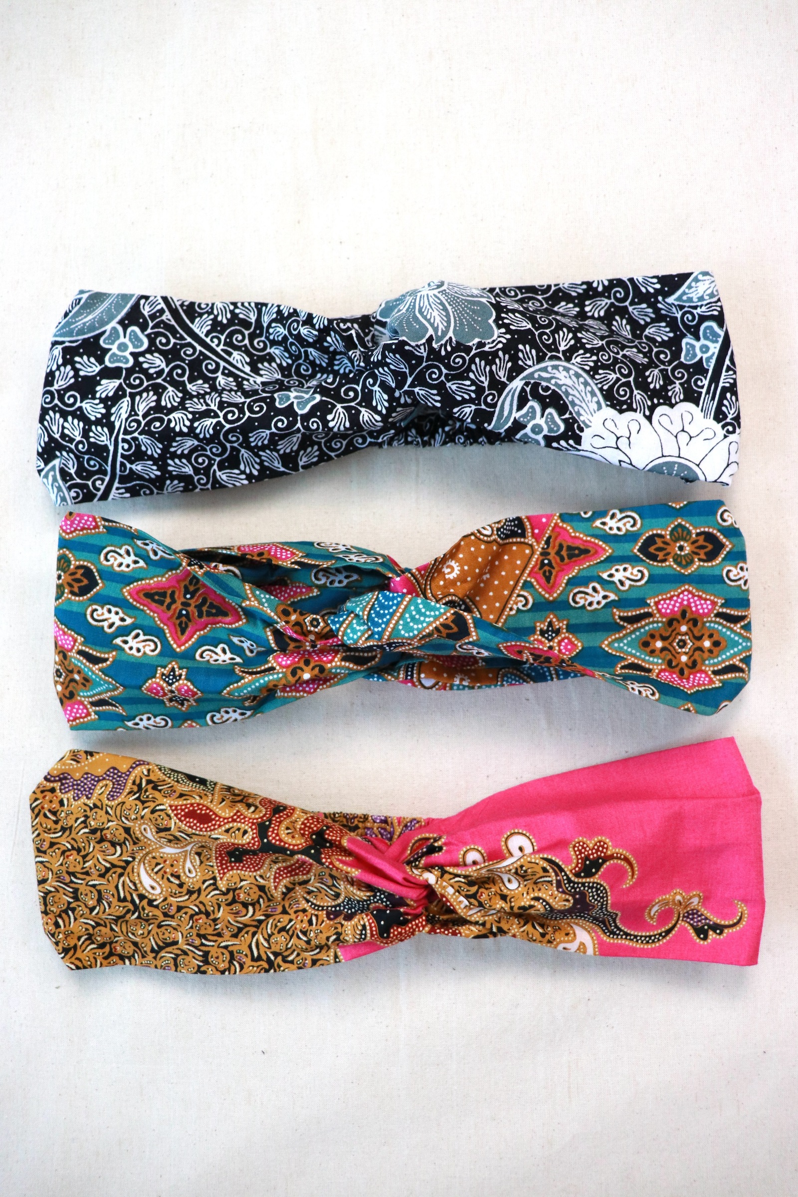 Crossover Batik Headbands [Set of 3] - Ophelia