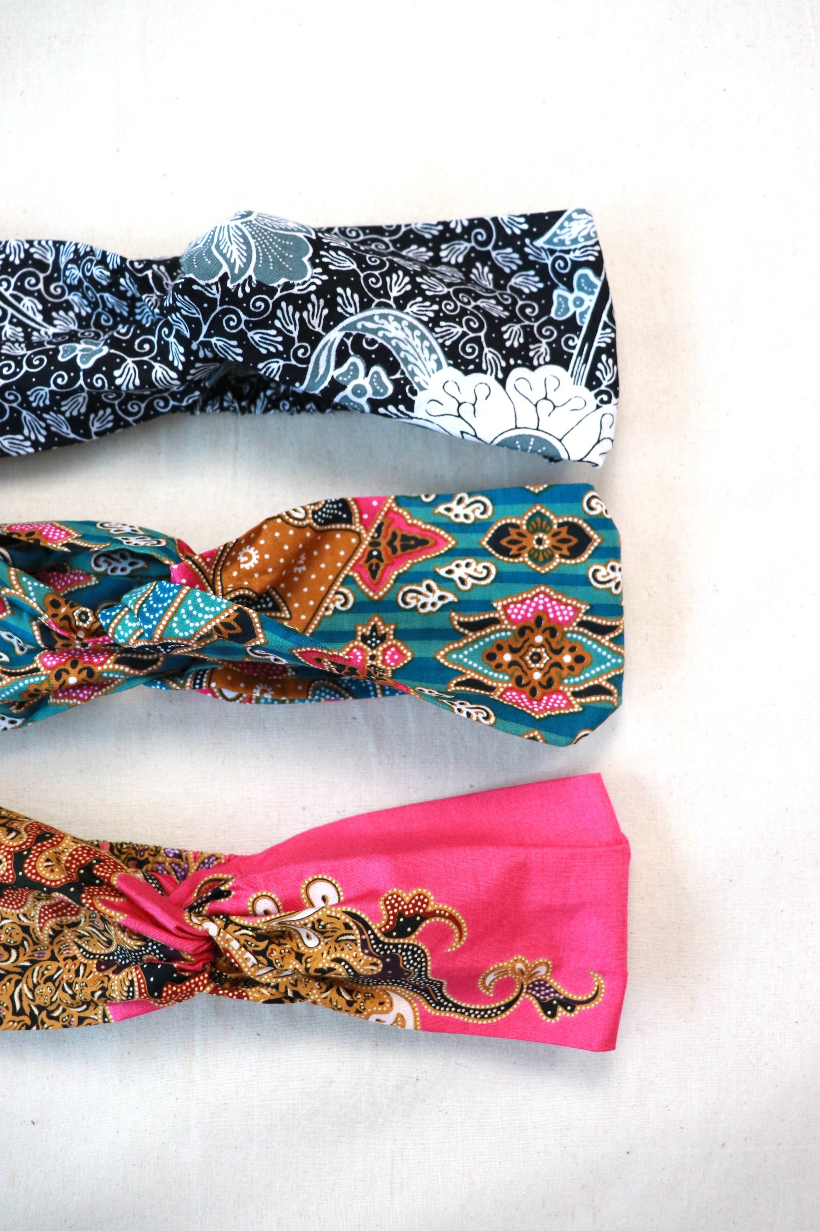 Crossover Batik Headbands [Set of 3] - Ophelia