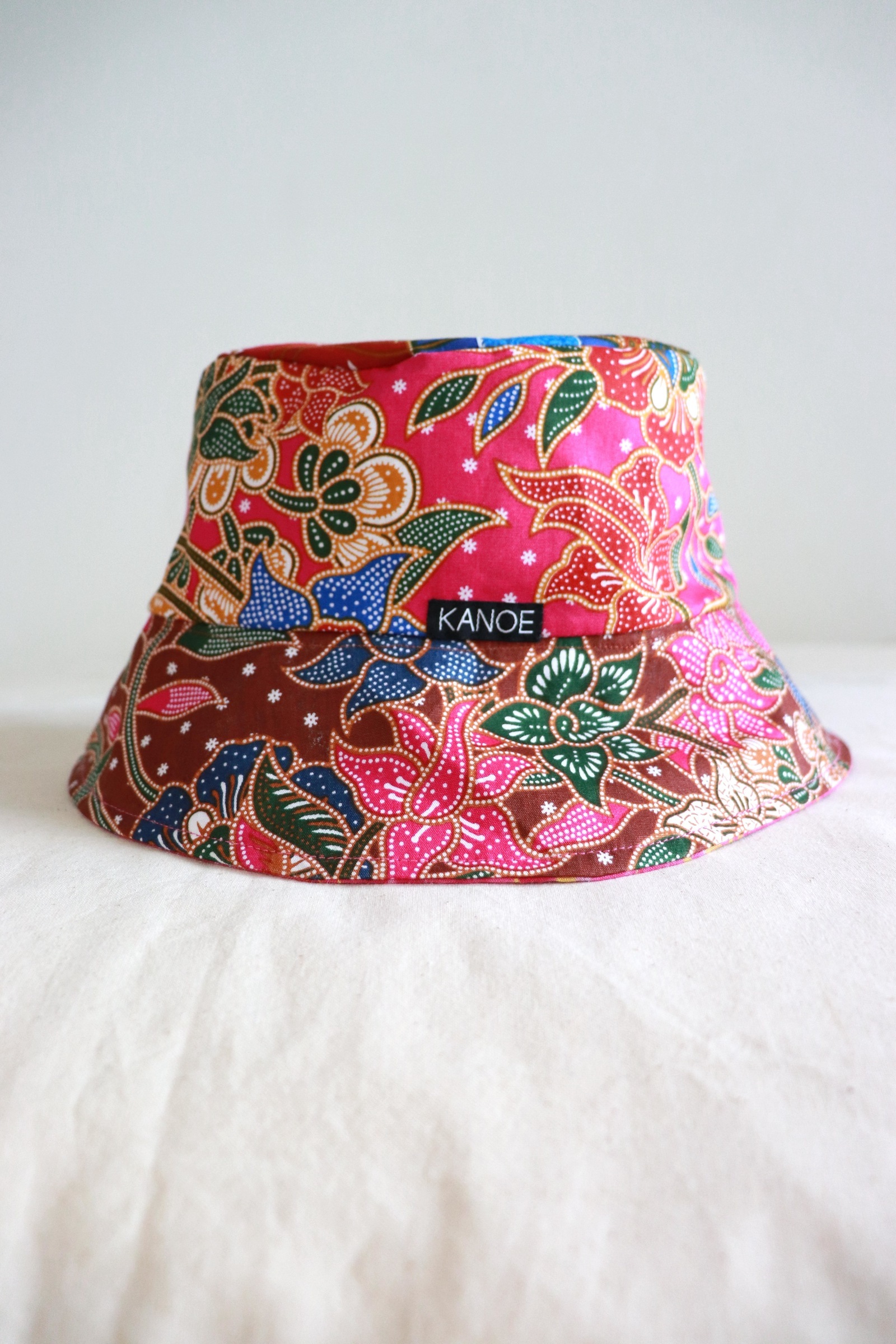 Patchwork Batik Bucket Hat Short Brim - Elaina [ Handmade ]