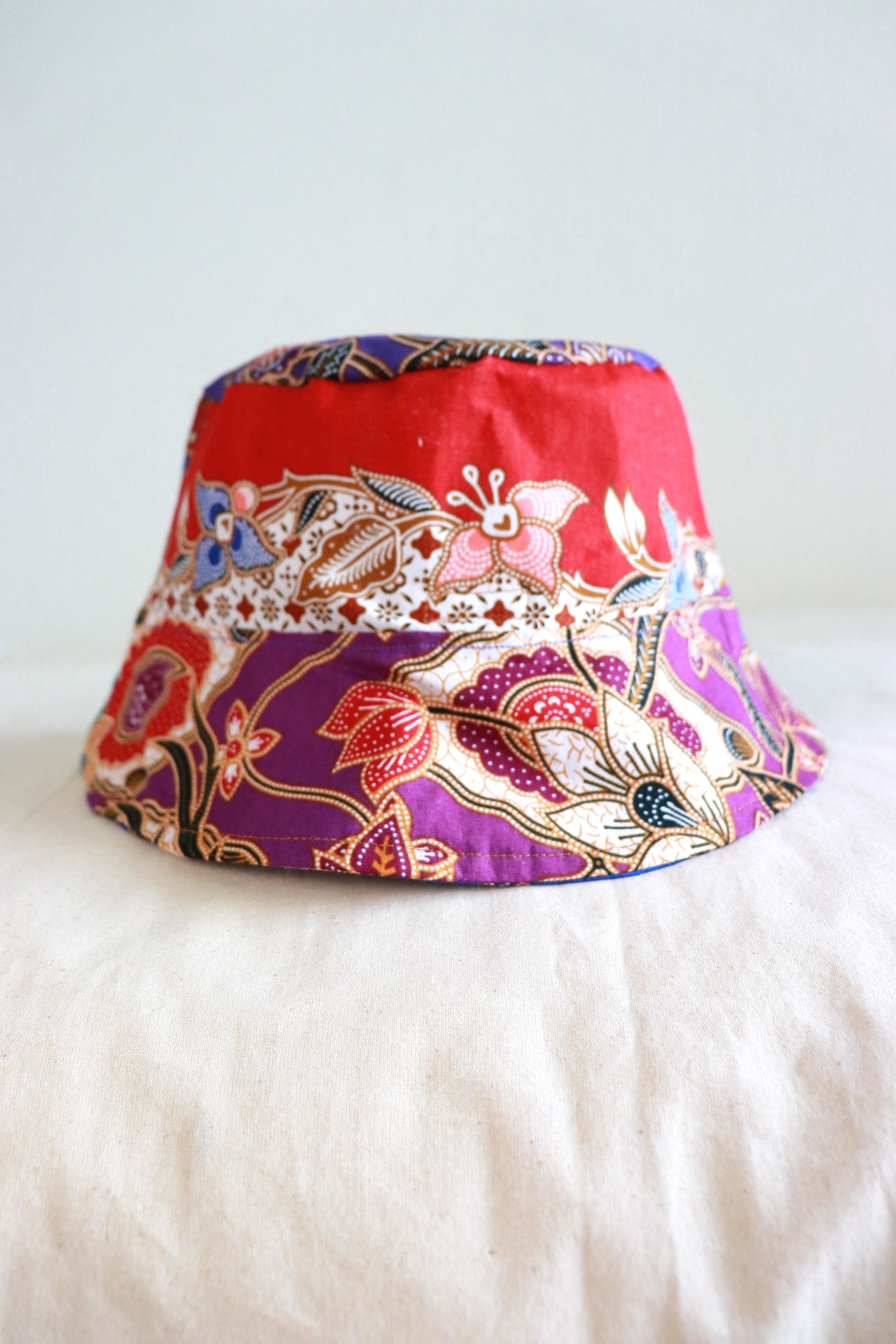 Patchwork Batik Bucket Hat Short Brim - Ellie