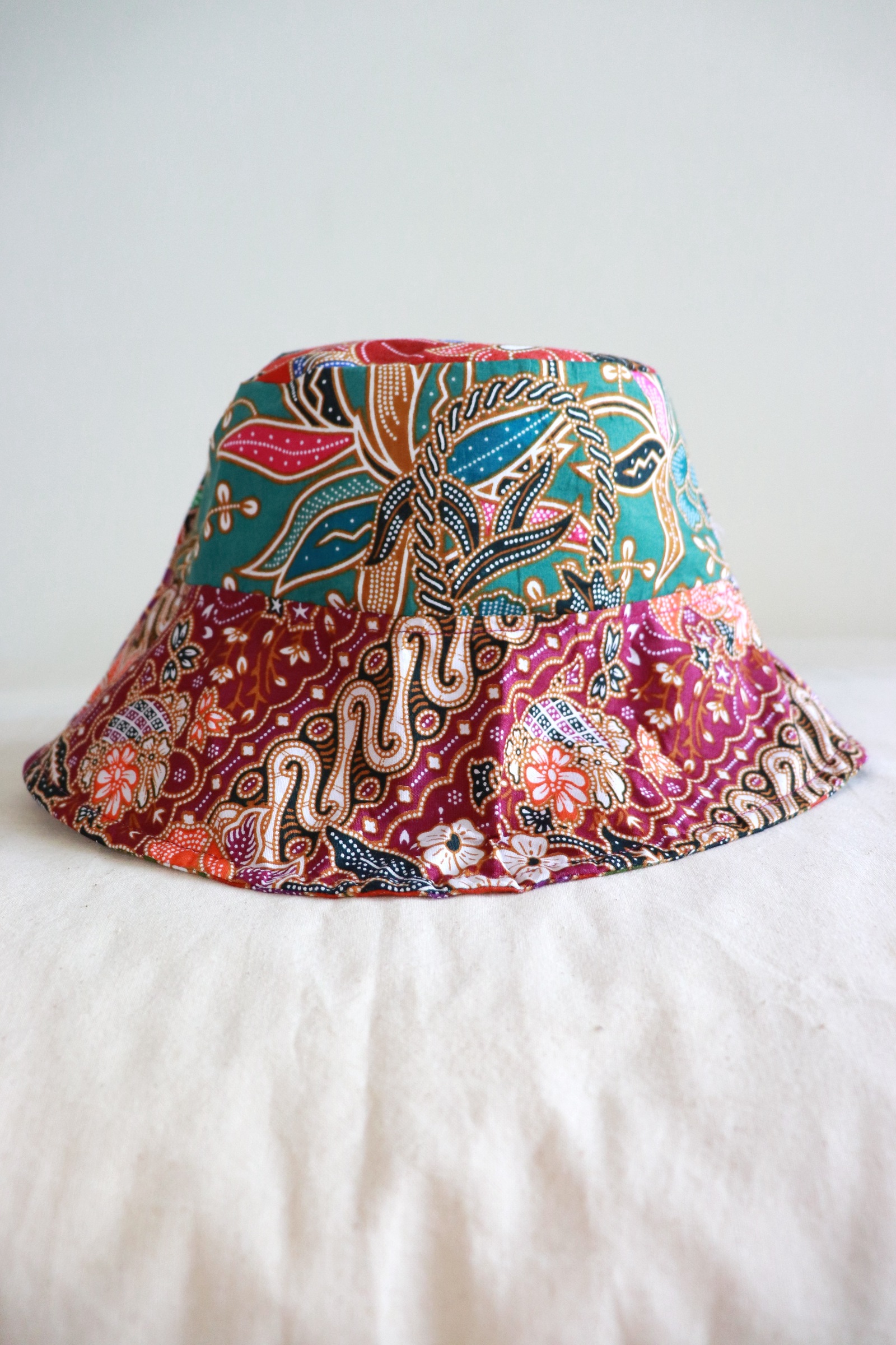 Patchwork Batik Bucket Hat Wide Brim - Mina