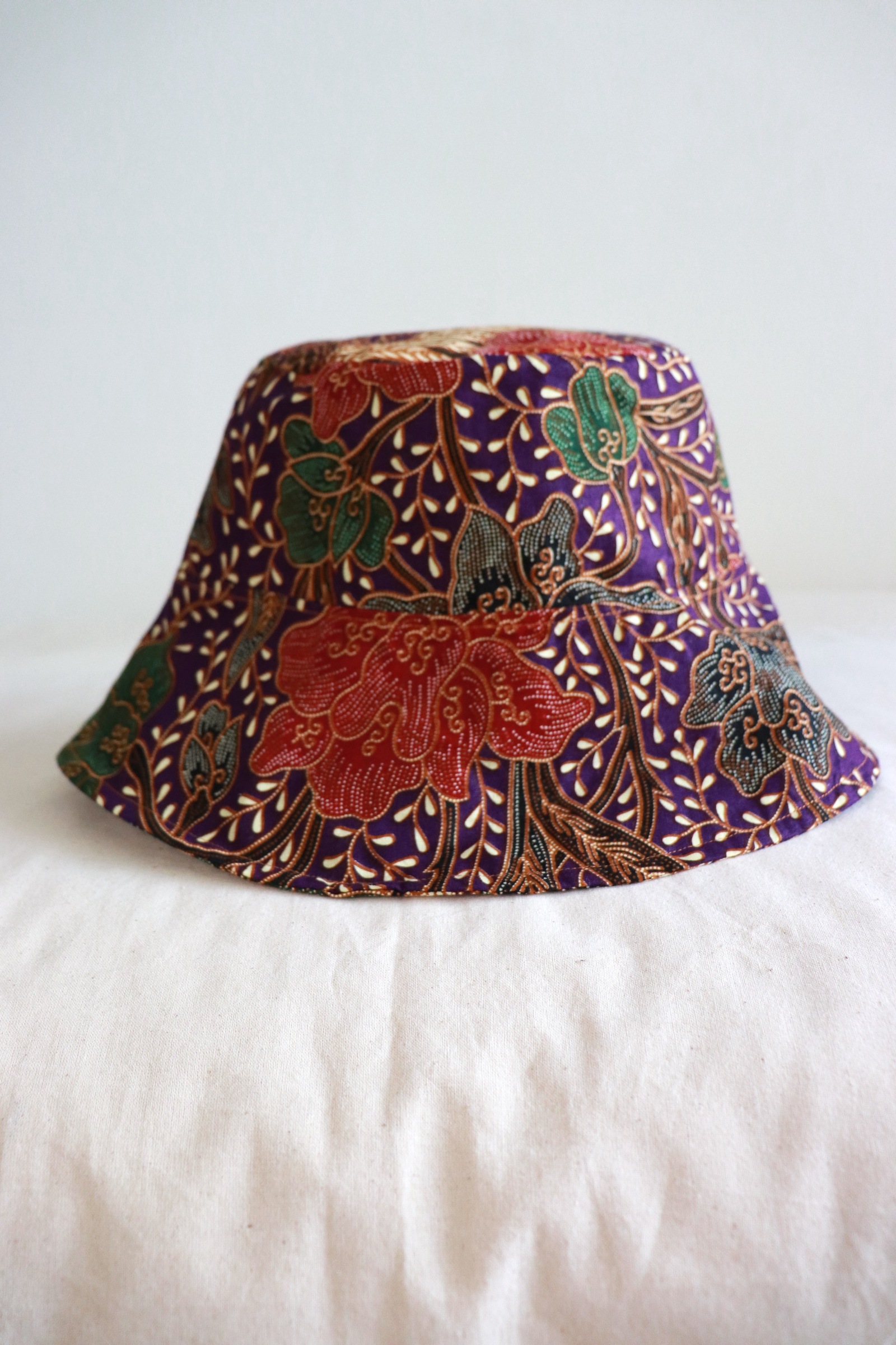 Reversible Batik Bucket Hat  - Aster [ Wide Brim ]