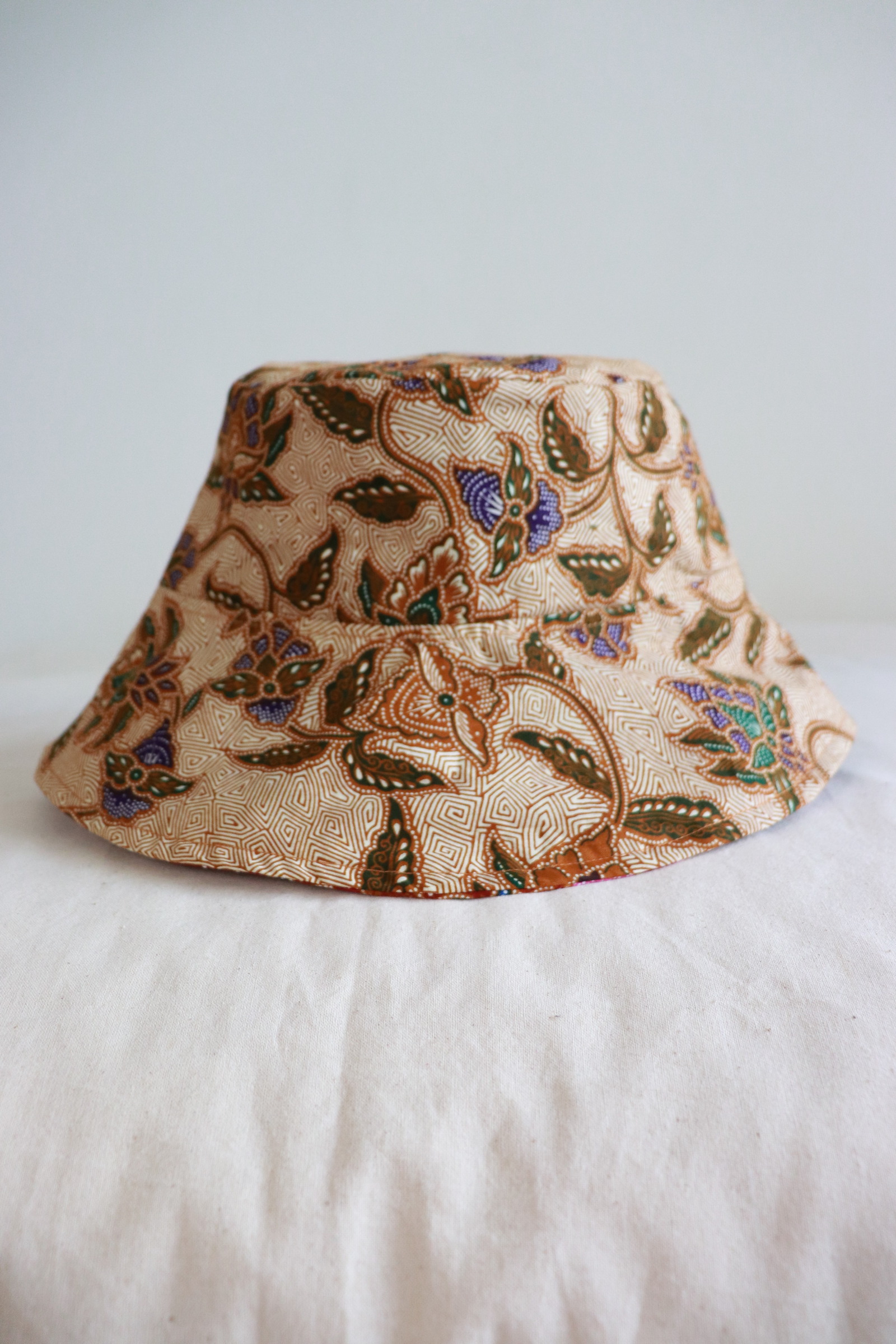 Reversible Batik Bucket Hat  - Lexi [ Wide Brim ]