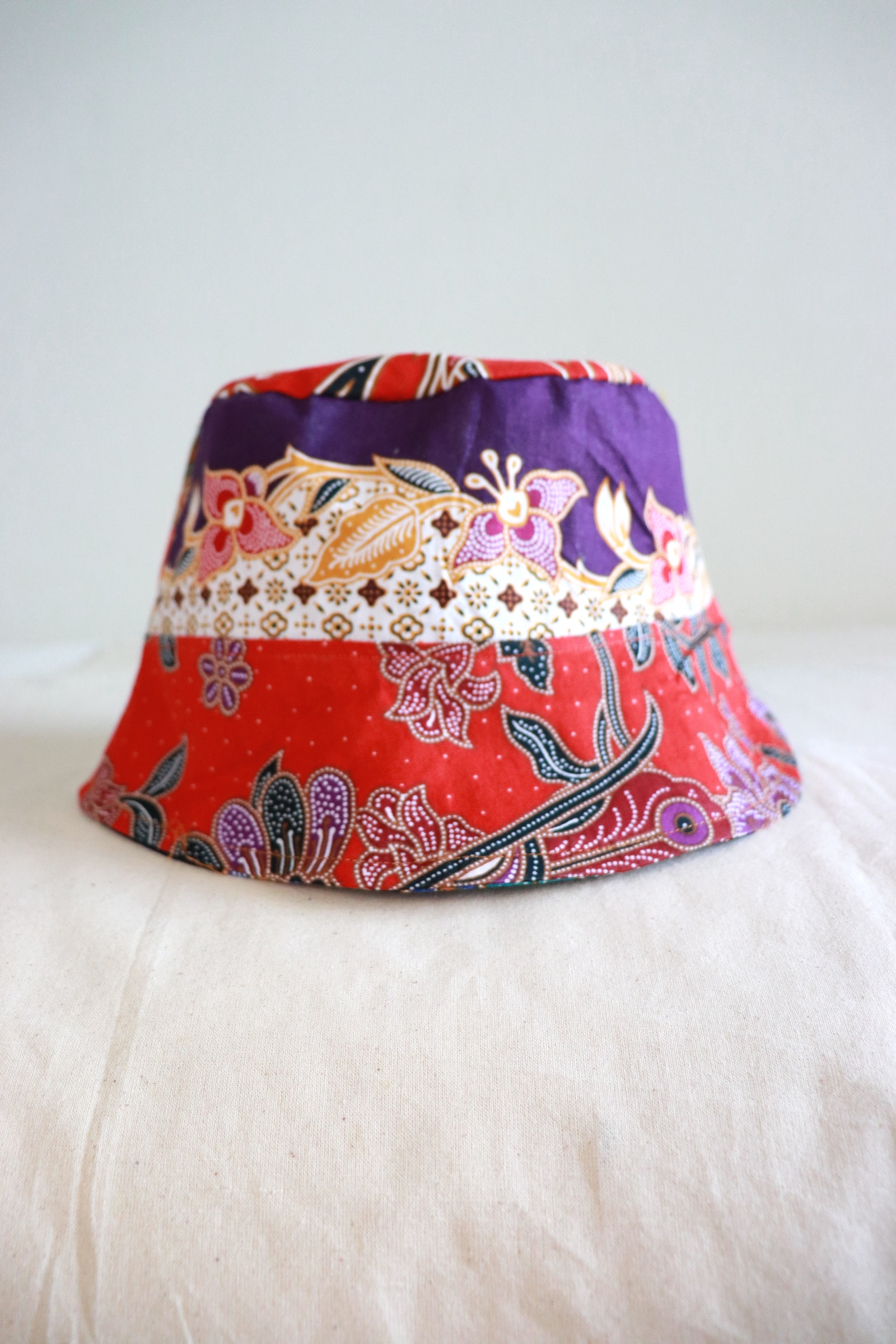 Patchwork Batik Bucket Hat Short Brim - Riley