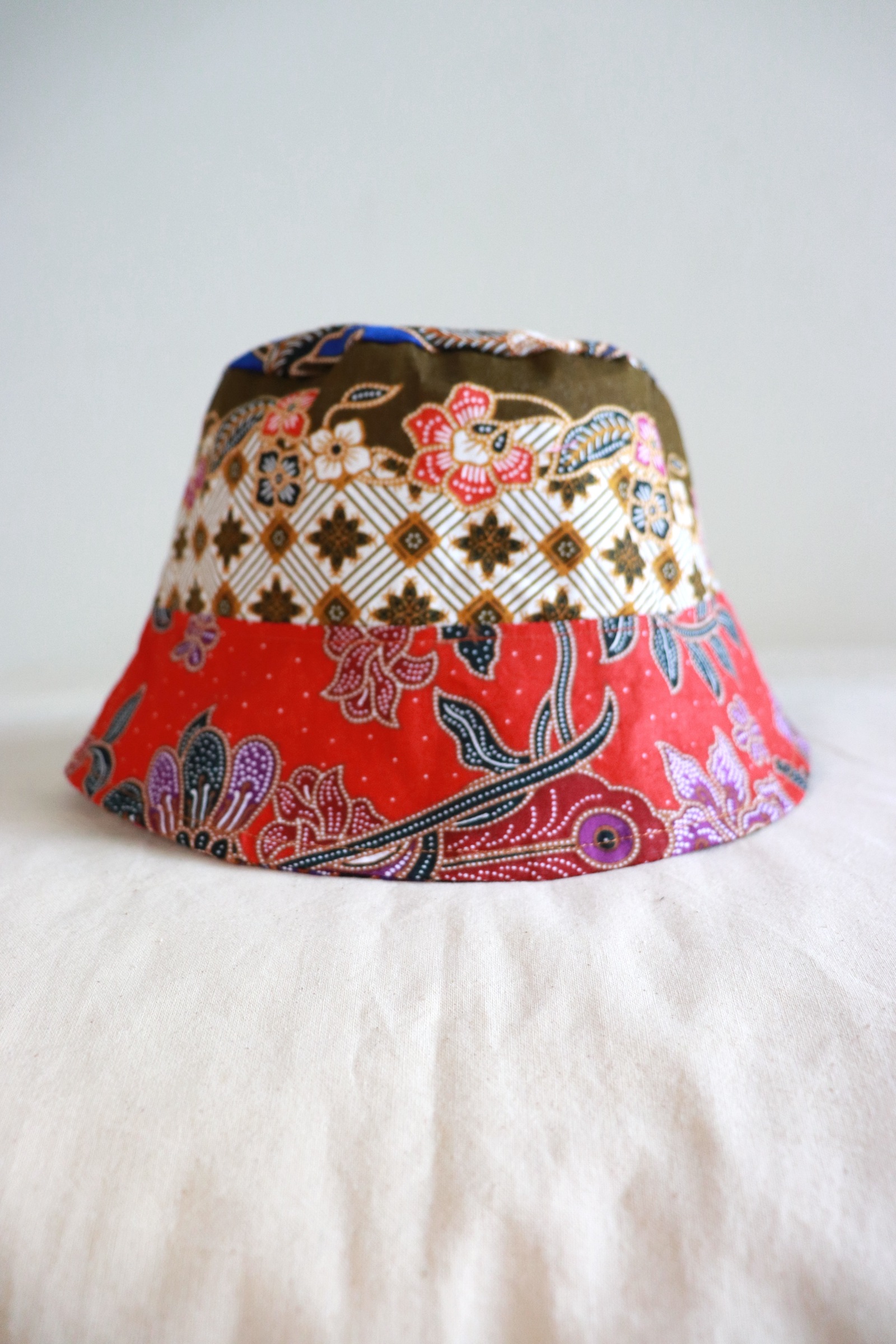 Patchwork Batik Bucket Hat Short Brim - Eloise