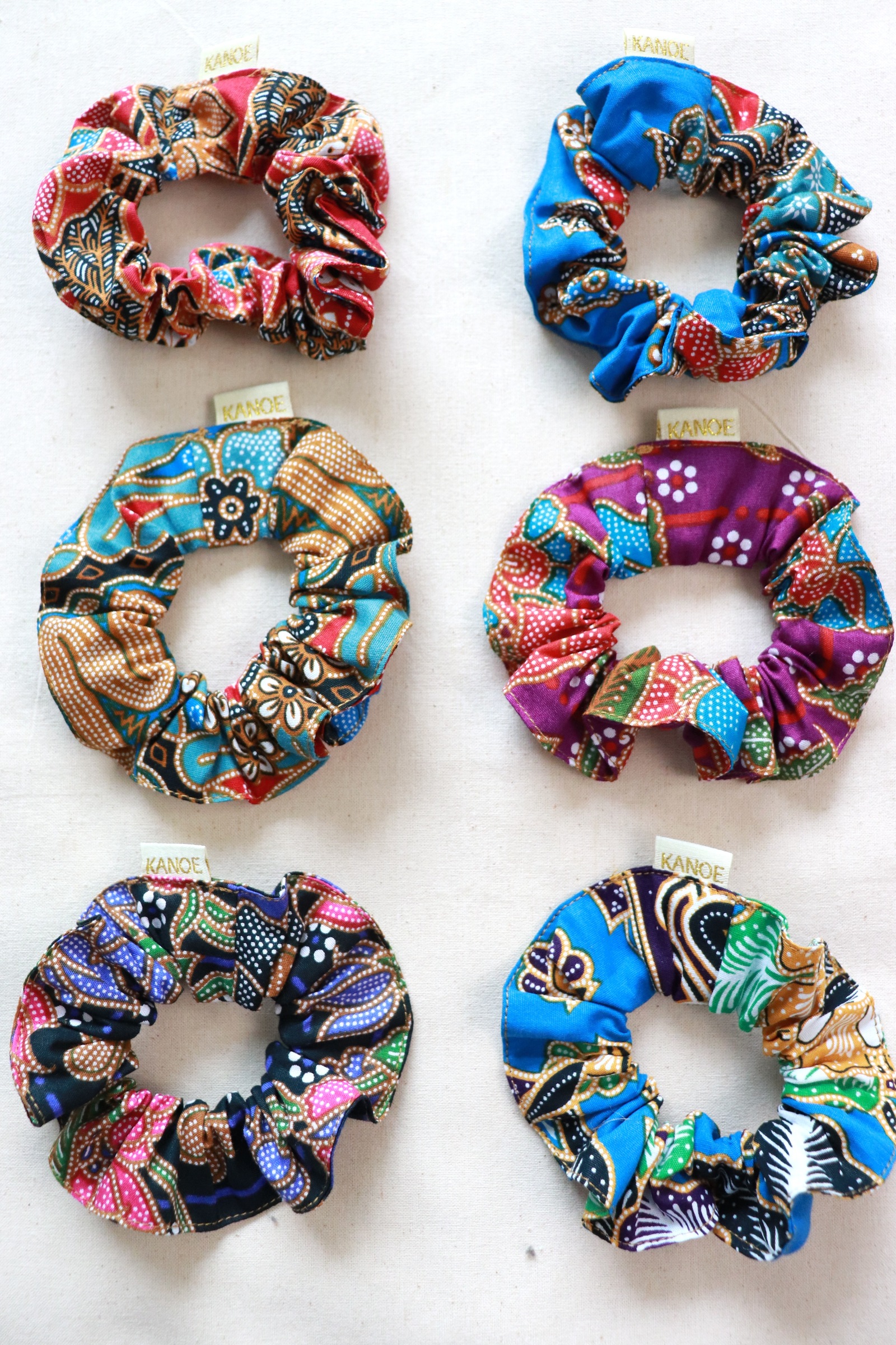 Batik Scrunchies [Set of 6] - Tracy
