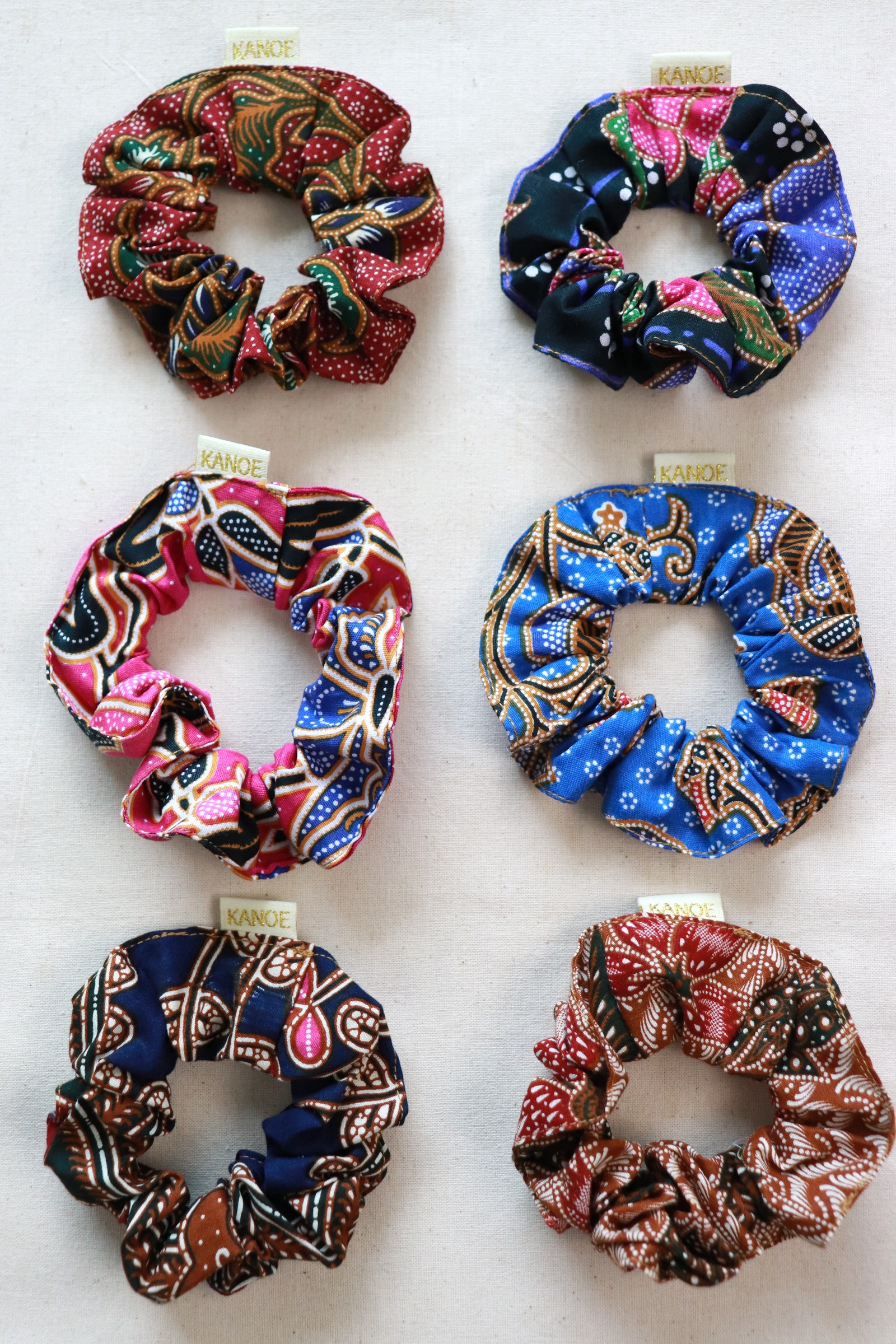 Batik Scrunchies [Set of 6] - Alisha