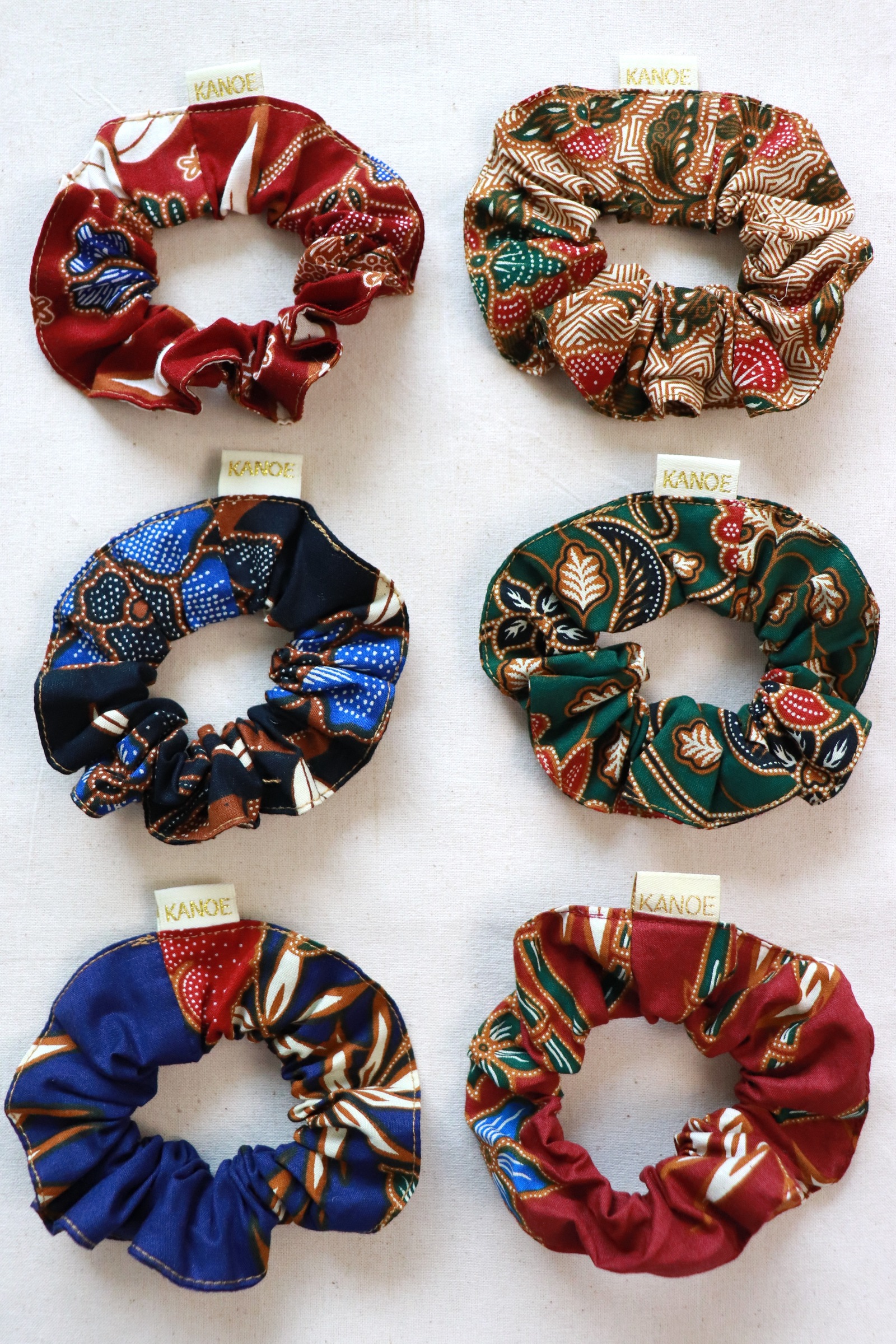 Batik Scrunchies [Set of 6] - Carmilla