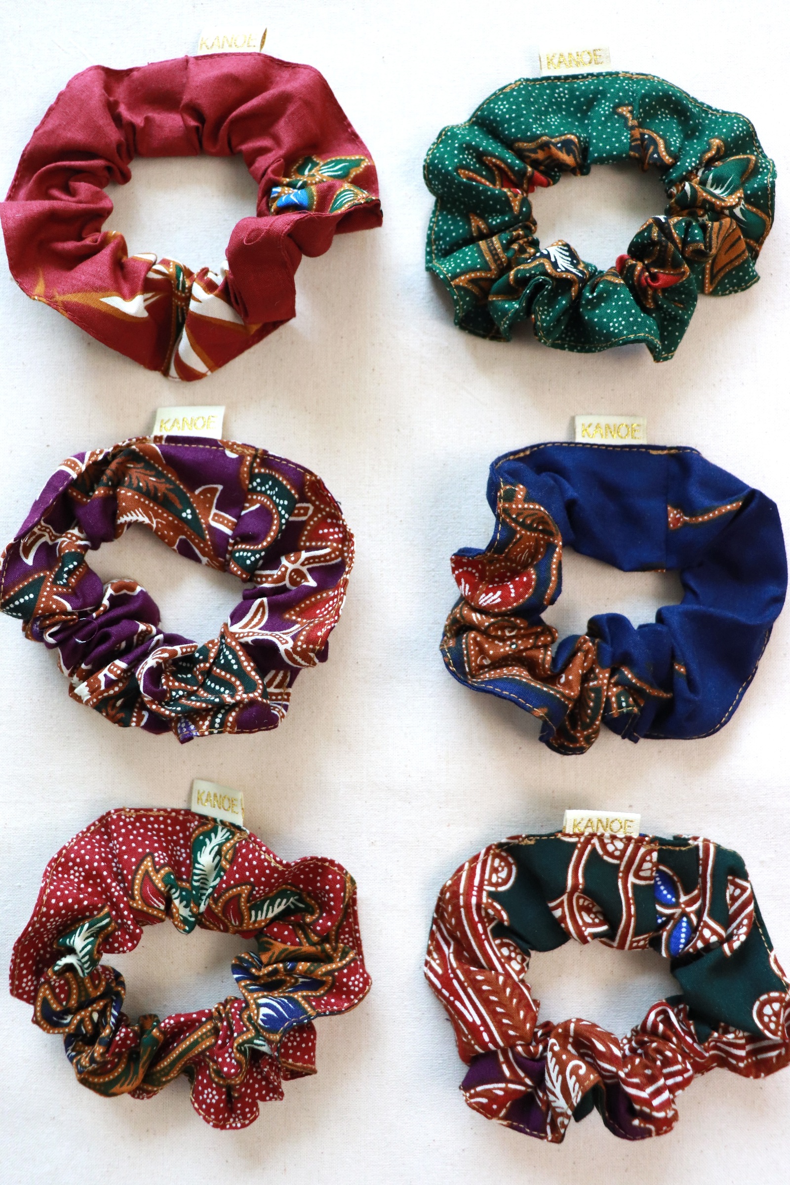 Batik Scrunchies [Set of 6] - Tasha
