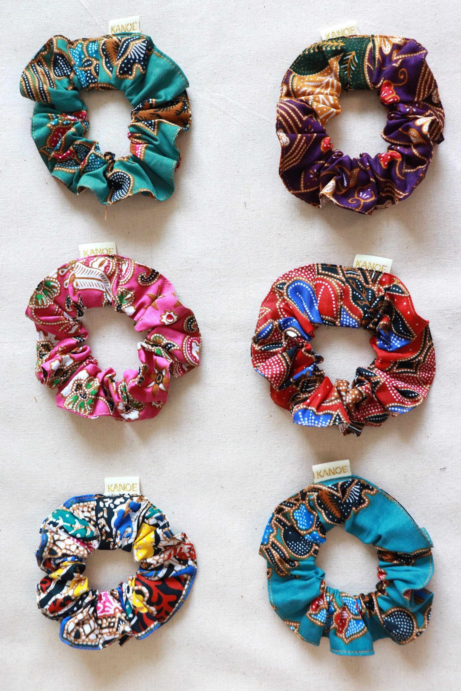 Batik Scrunchies [Set of 6] - Sophia